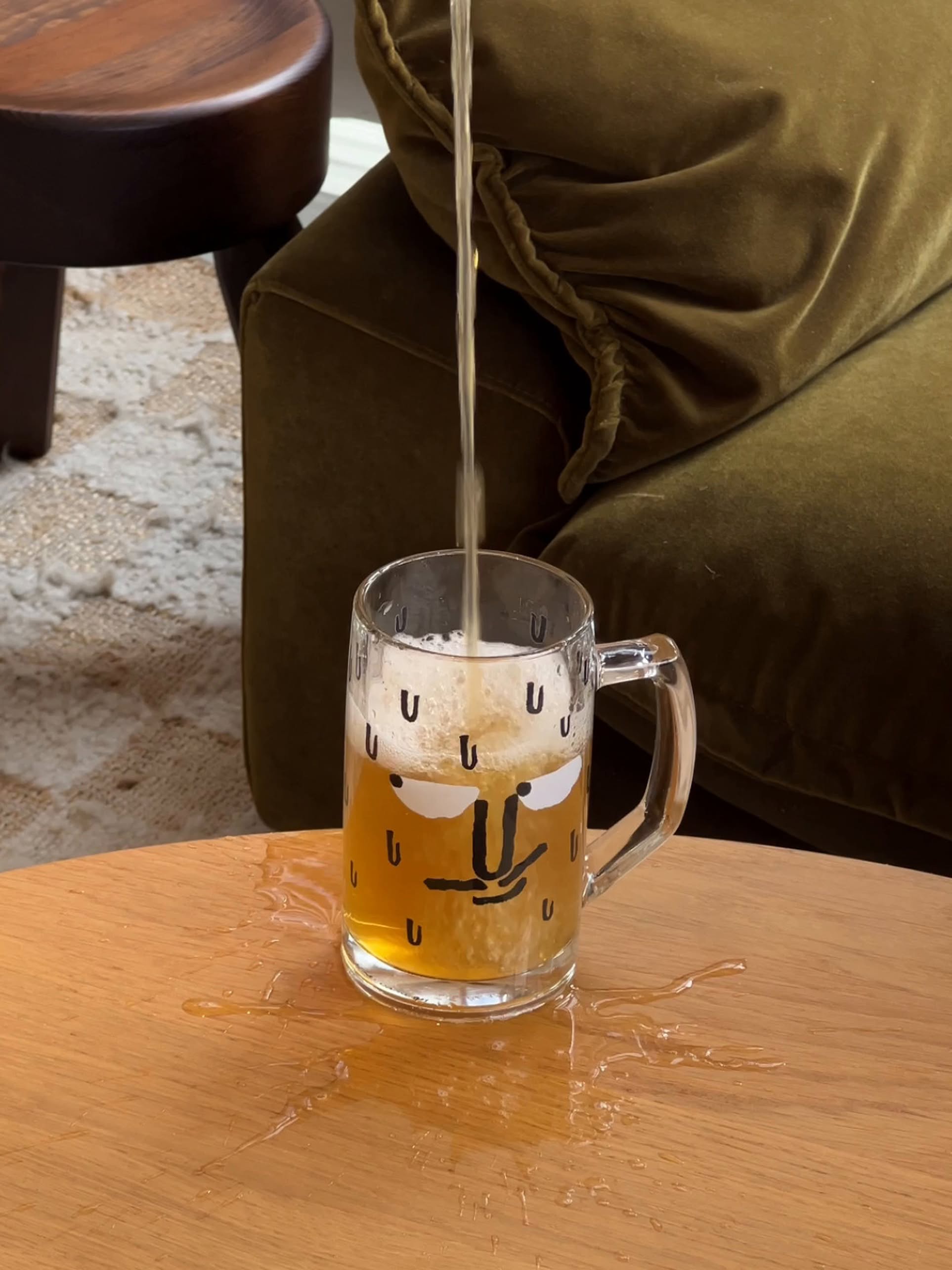 NouNou Beer Glass B Moustache