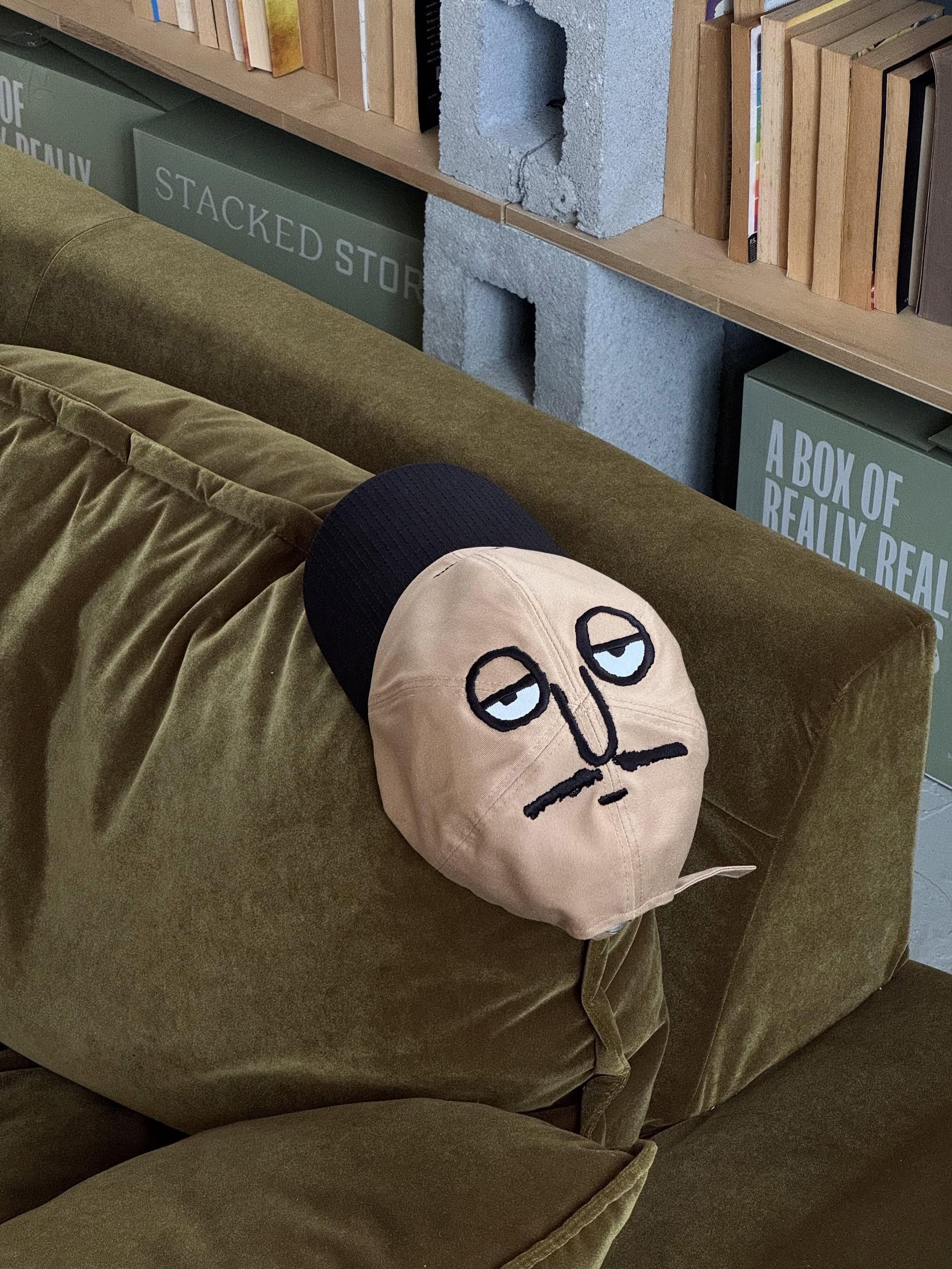 NouNou Colourblock Face Cap - Black/Beige