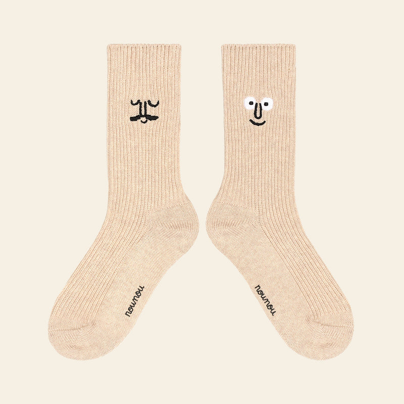 NouNou Face Crew Socks