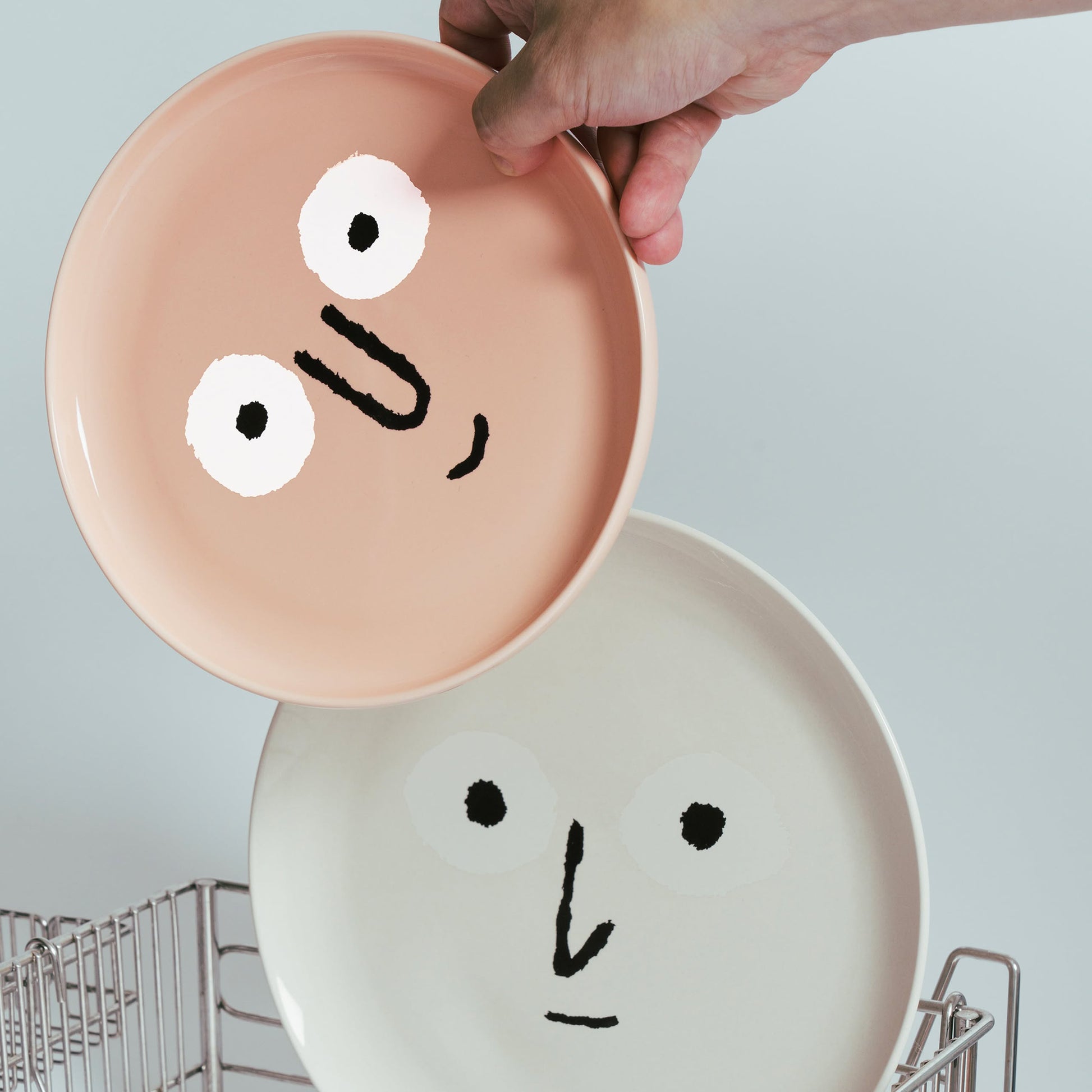 NouNou Family Plate Medium Coral Pink