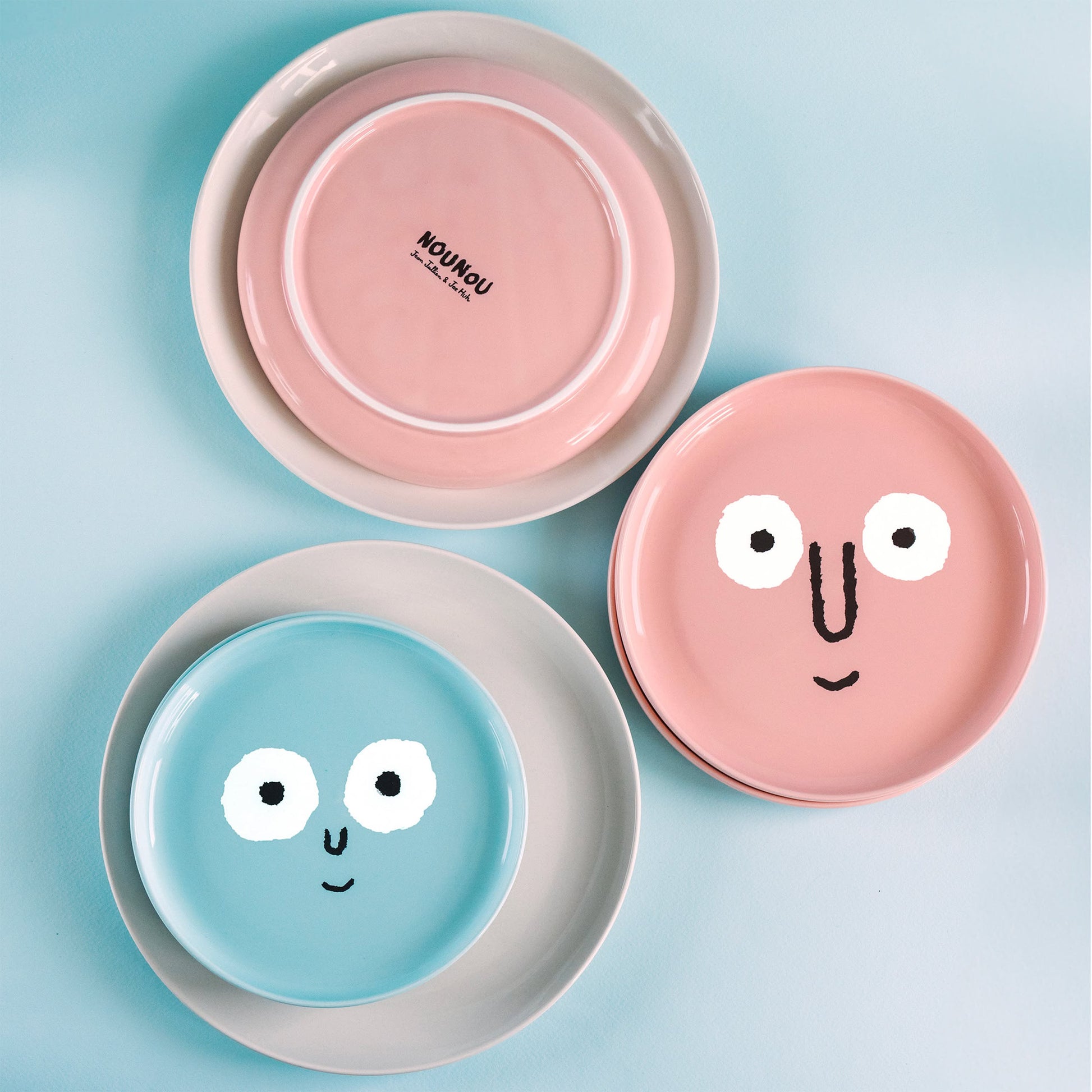 NouNou Family Plate Small Mint Blue