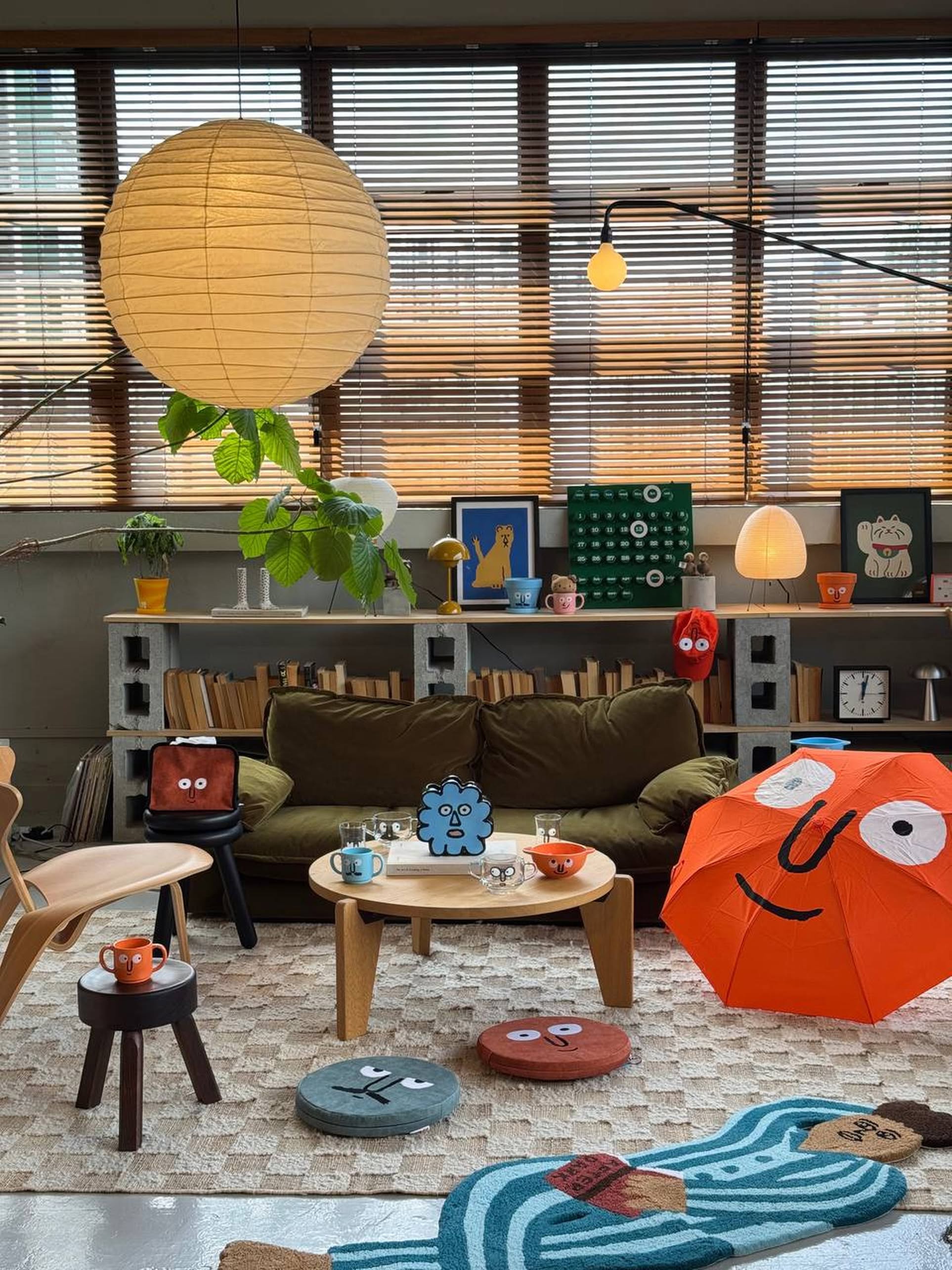 NouNou Stool Cushion Orange