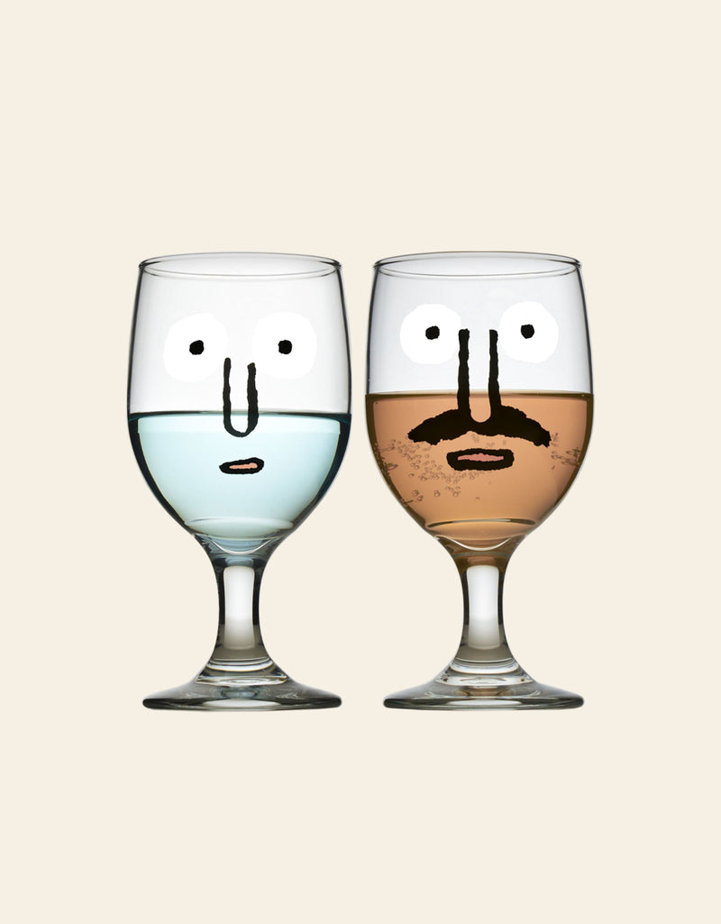 NouNou Switch Wine Glass Set - Clear