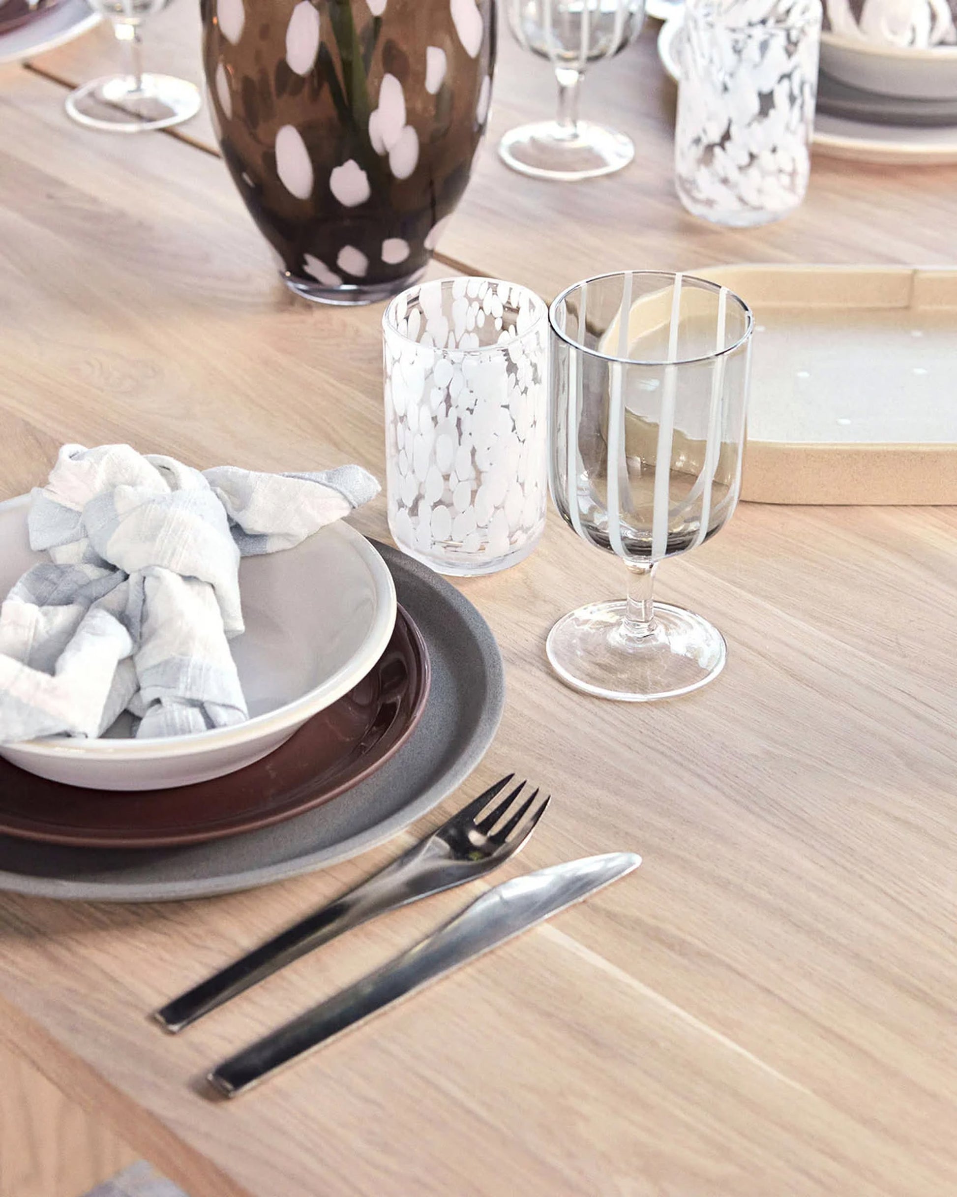 OYOY Living Design Yuka Dinner Plate Set of 2 Stone