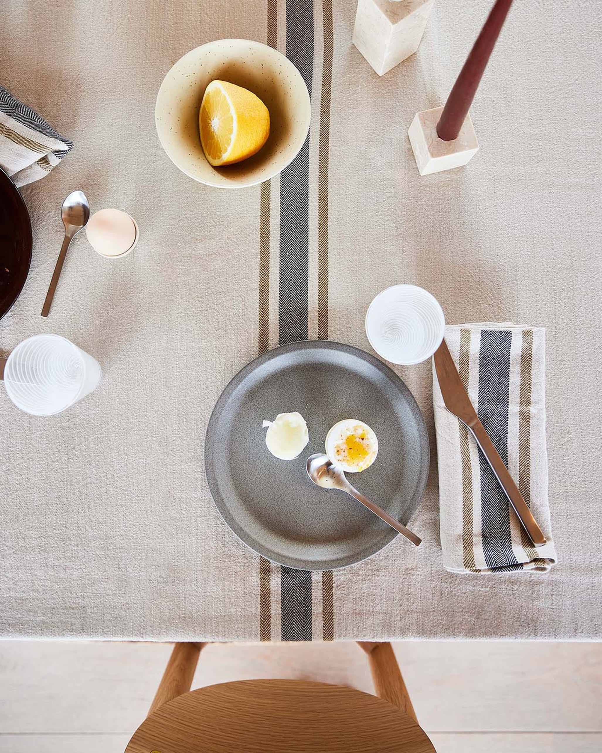 OYOY Living Design Yuka Lunch Plate, Set of 2 - Stone