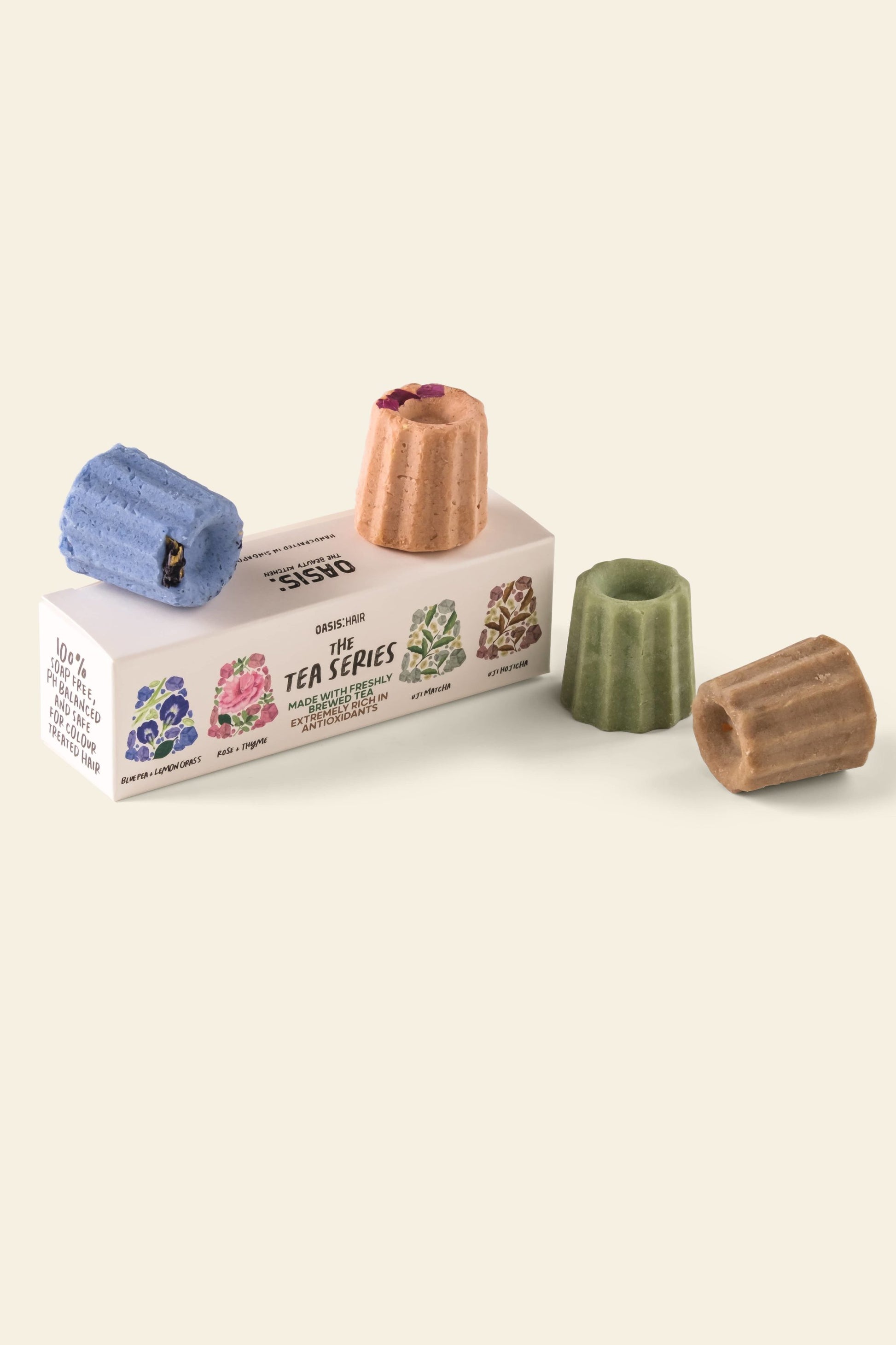 Oasis Beauty Kitchen Miniature Solid Shampoos Set Tea Series 2
