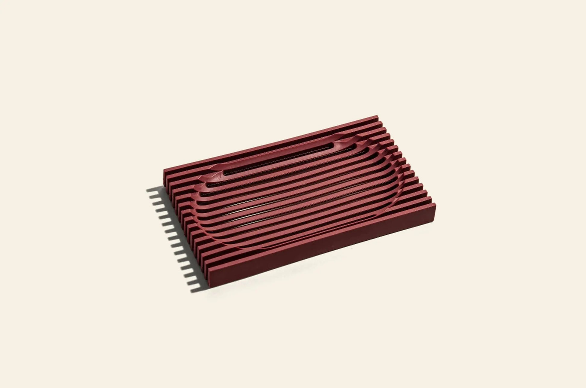 Oasis Beauty Kitchen The Lattice Soap Dish Maroon