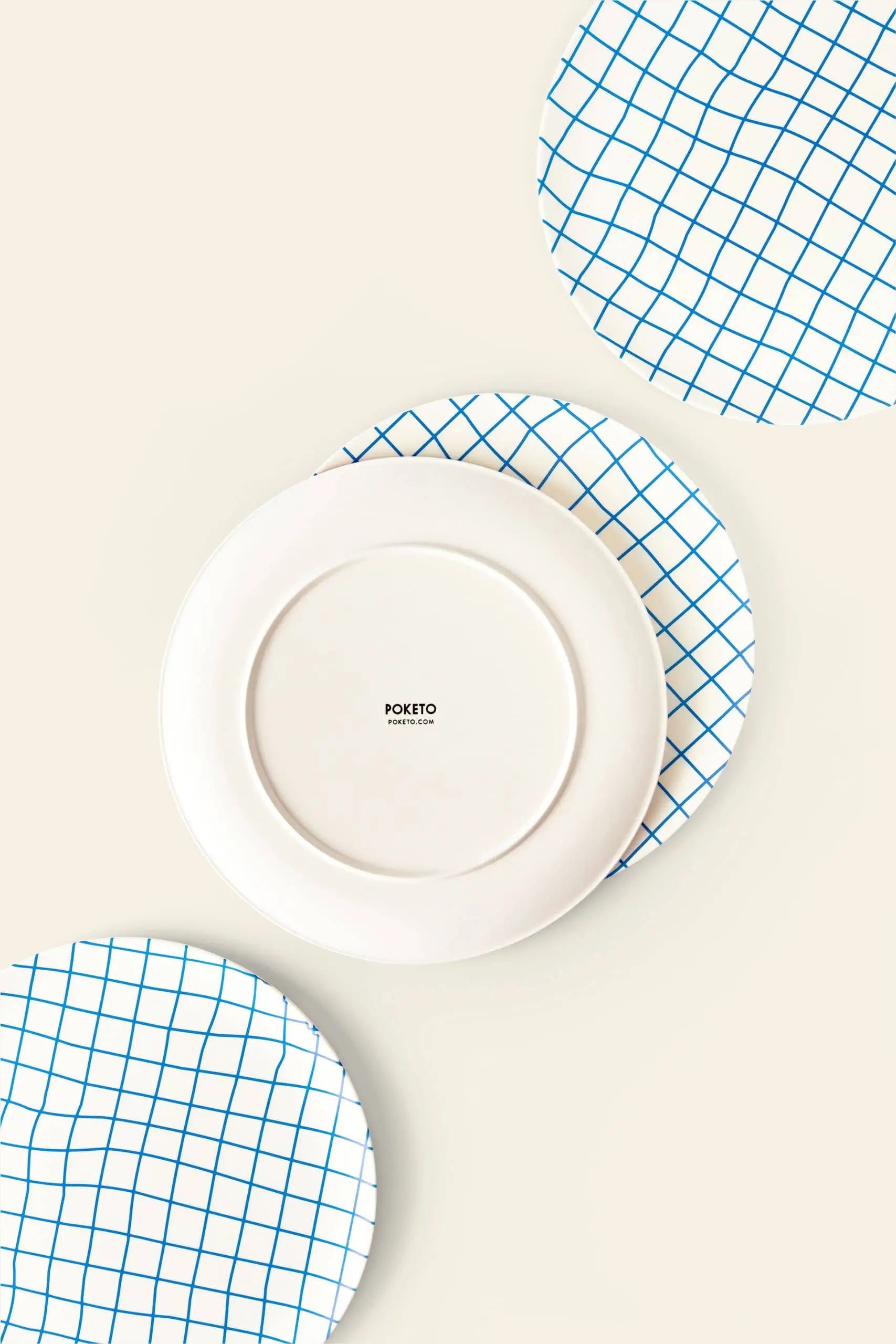 Poketo Bamboo Dinner Plate Grid