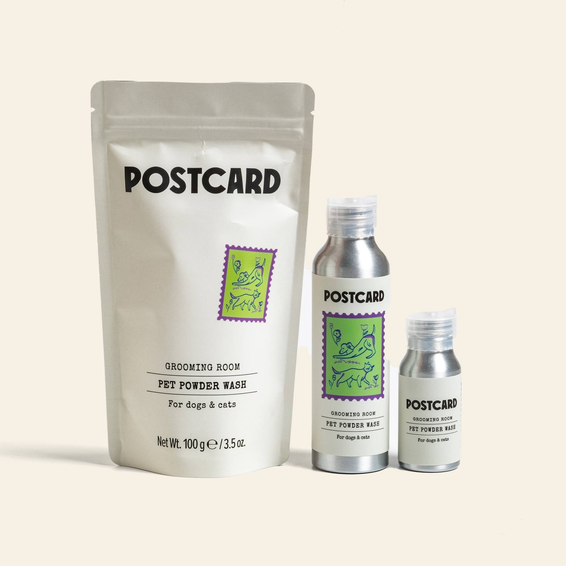Postcard PET Powder Wash 25g Grooming Room Multicolour