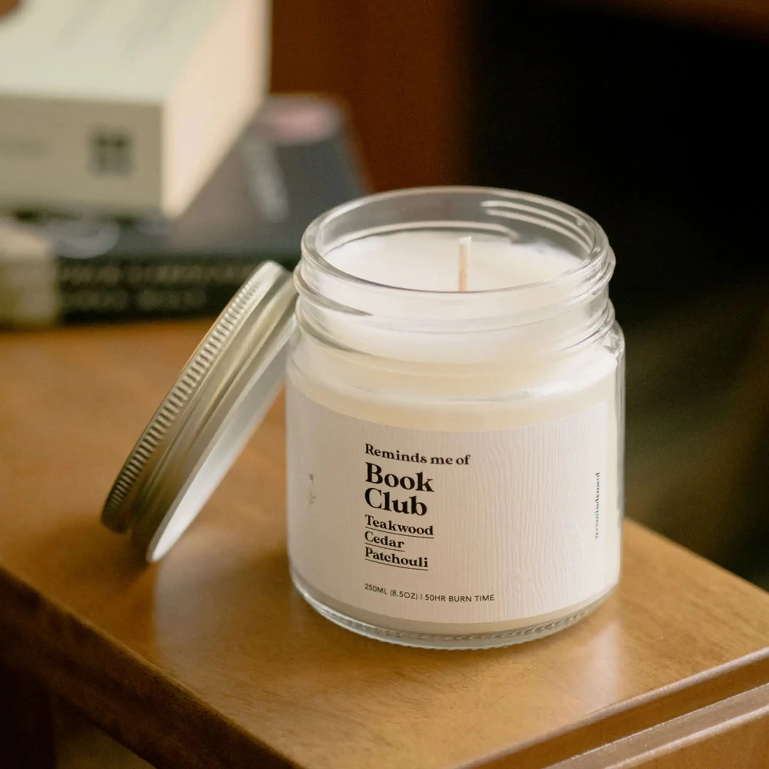 Reminds Me Of Book Club Candle Stacked Store