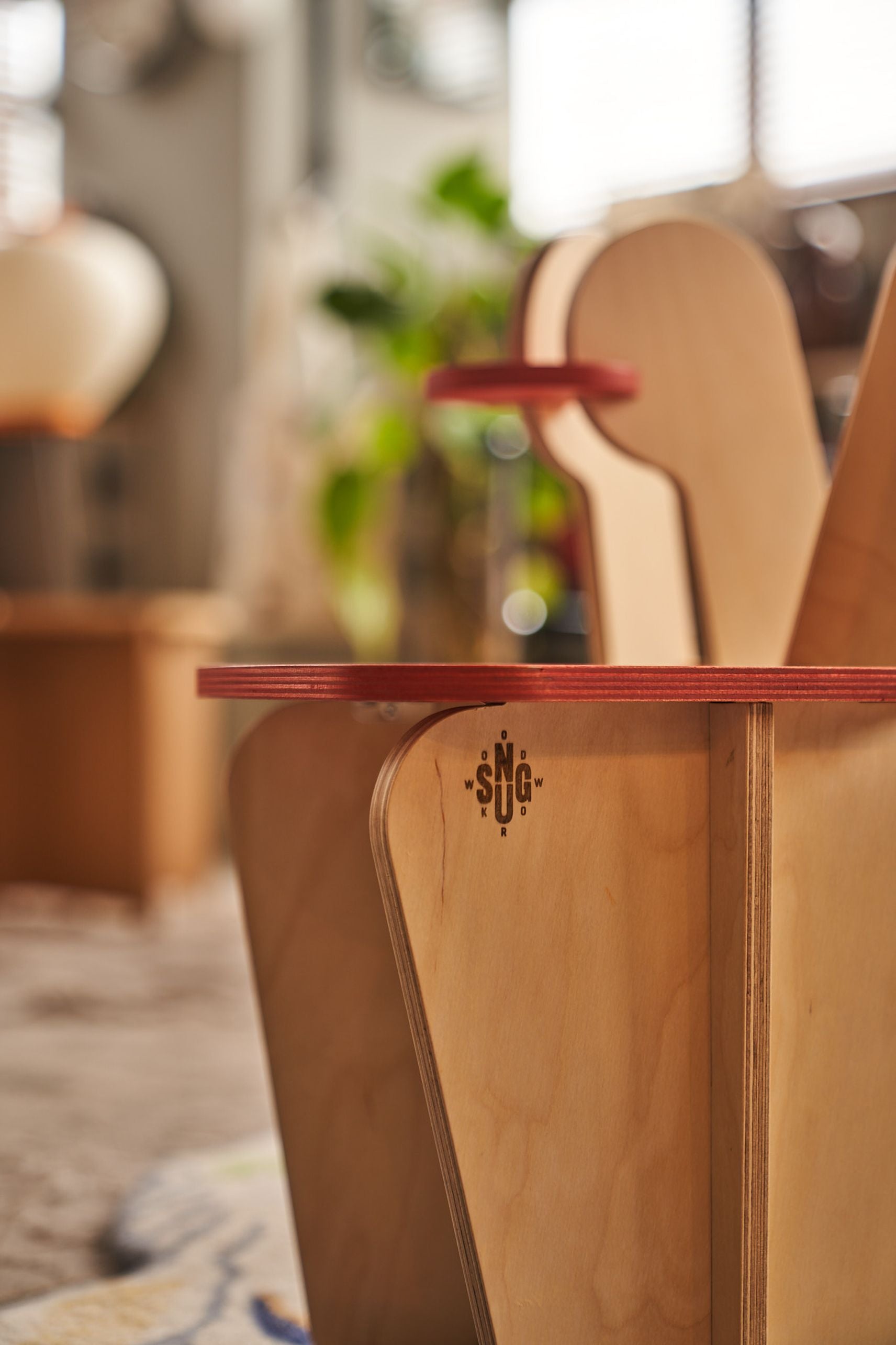 Tell Your Children x Snug Woodwork The Seating Duck Red and Ochre