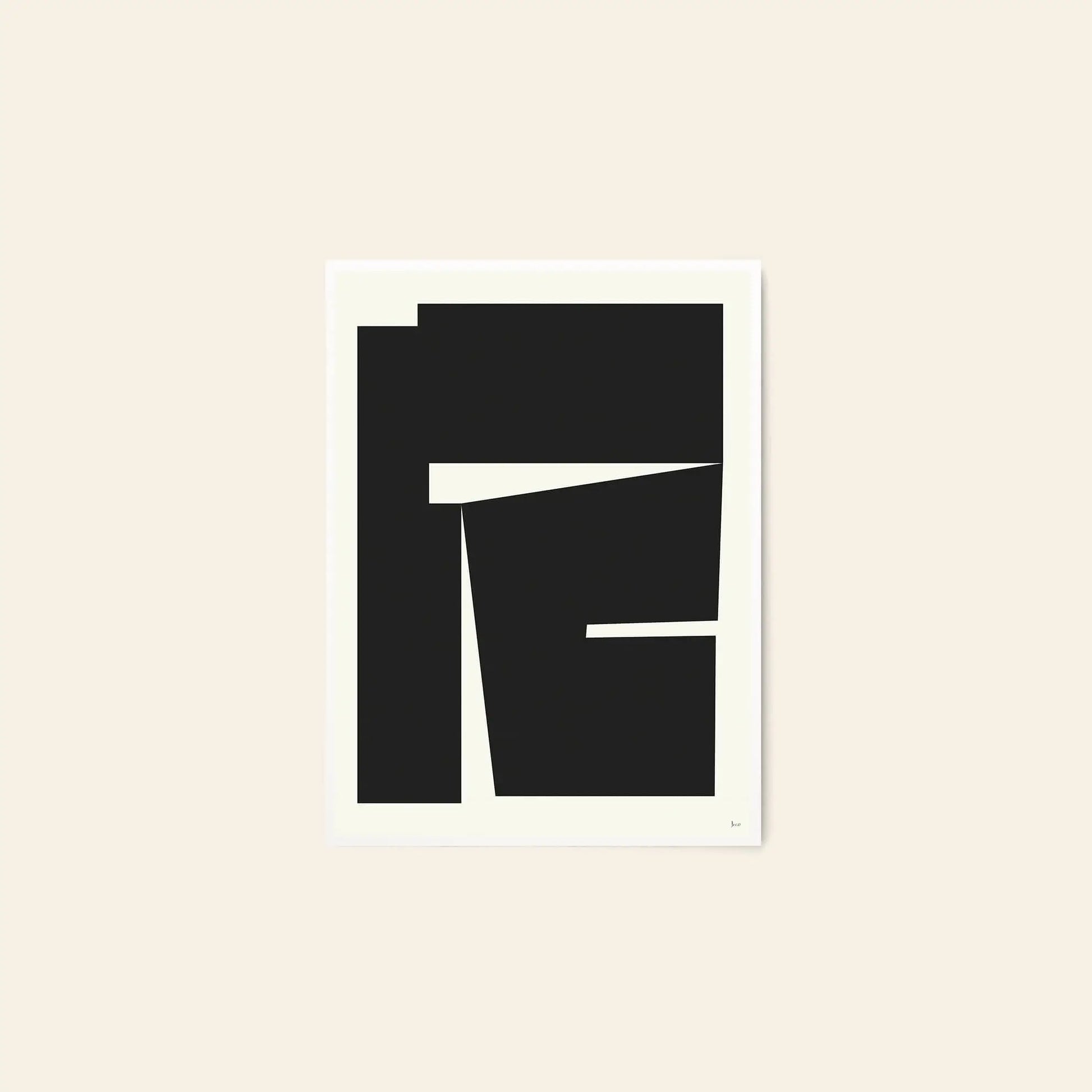 Flowers in Blue Vase by Madelen Möllard is an art print (50x70 cm) from The Poster Club, featuring abstract geometric shapes and bold forms on a light background.