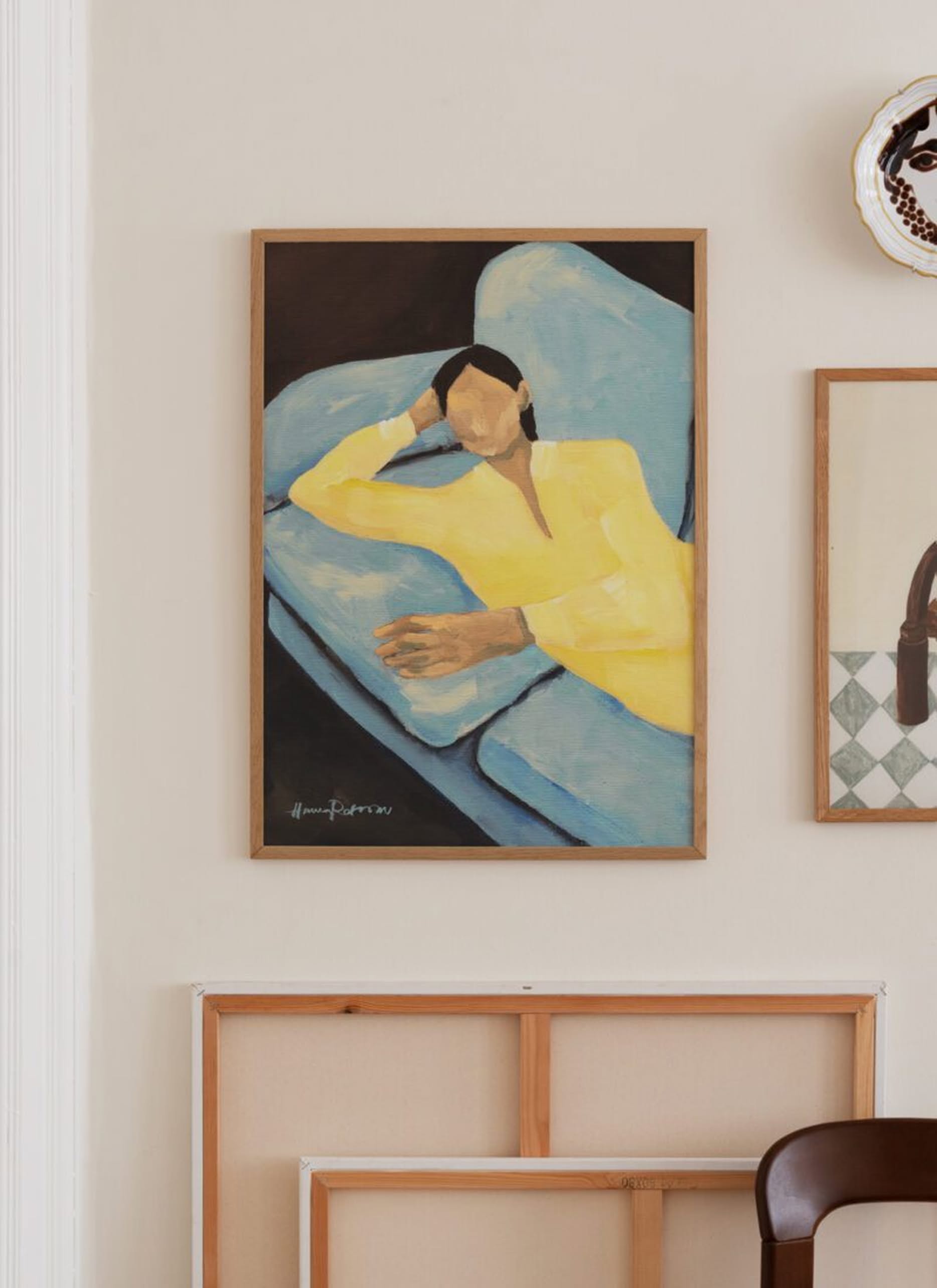 The Poster Club Hanna Peterson Blue Sofa (30x40) Poster