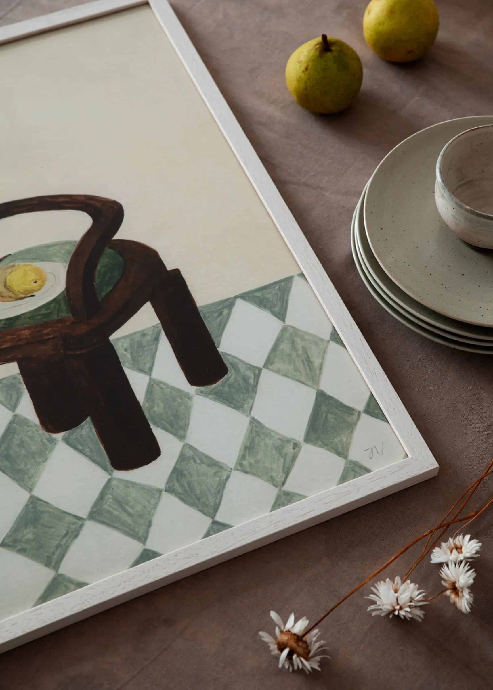 The Poster Club Isabelle Vandeplassche Chair With Fruit 30X40 Poster