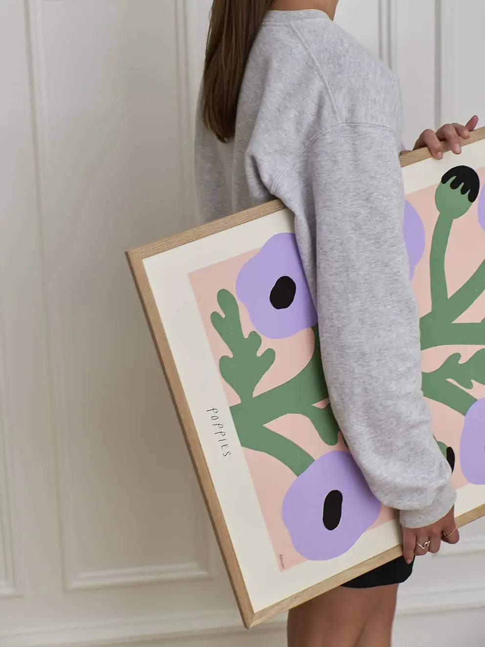 The Poster Club Madelen Mollard Purple Poppies 50X70 Poster