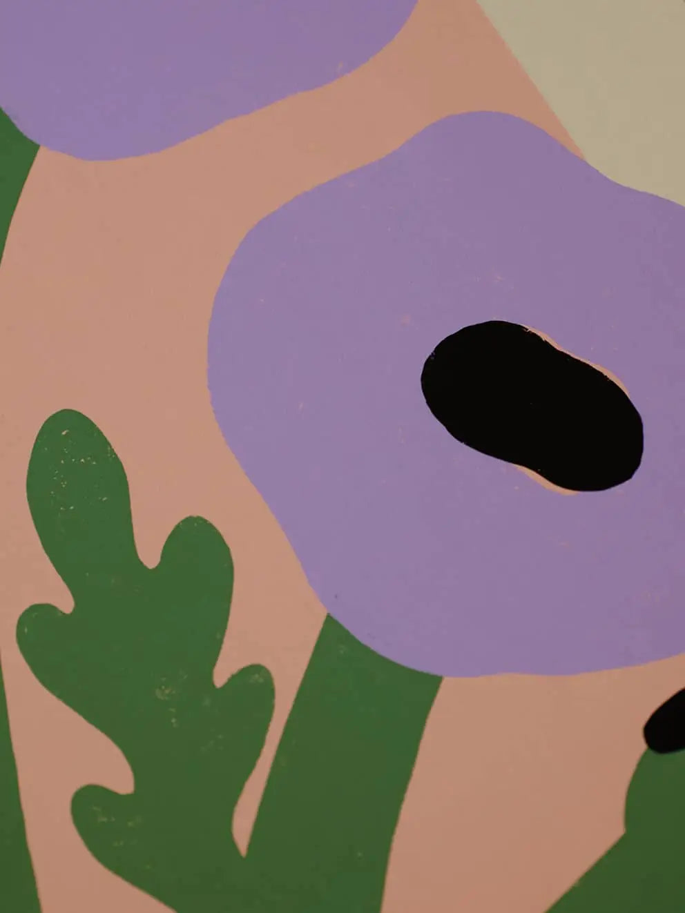 The Poster Club Madelen Mollard Purple Poppies 50X70 Poster