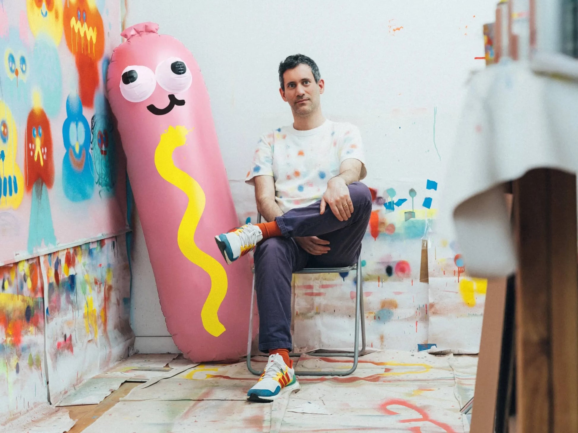 Third Drawer Down Jon Burgerman Hot Diggity Dog Pool Float Multicolour 5