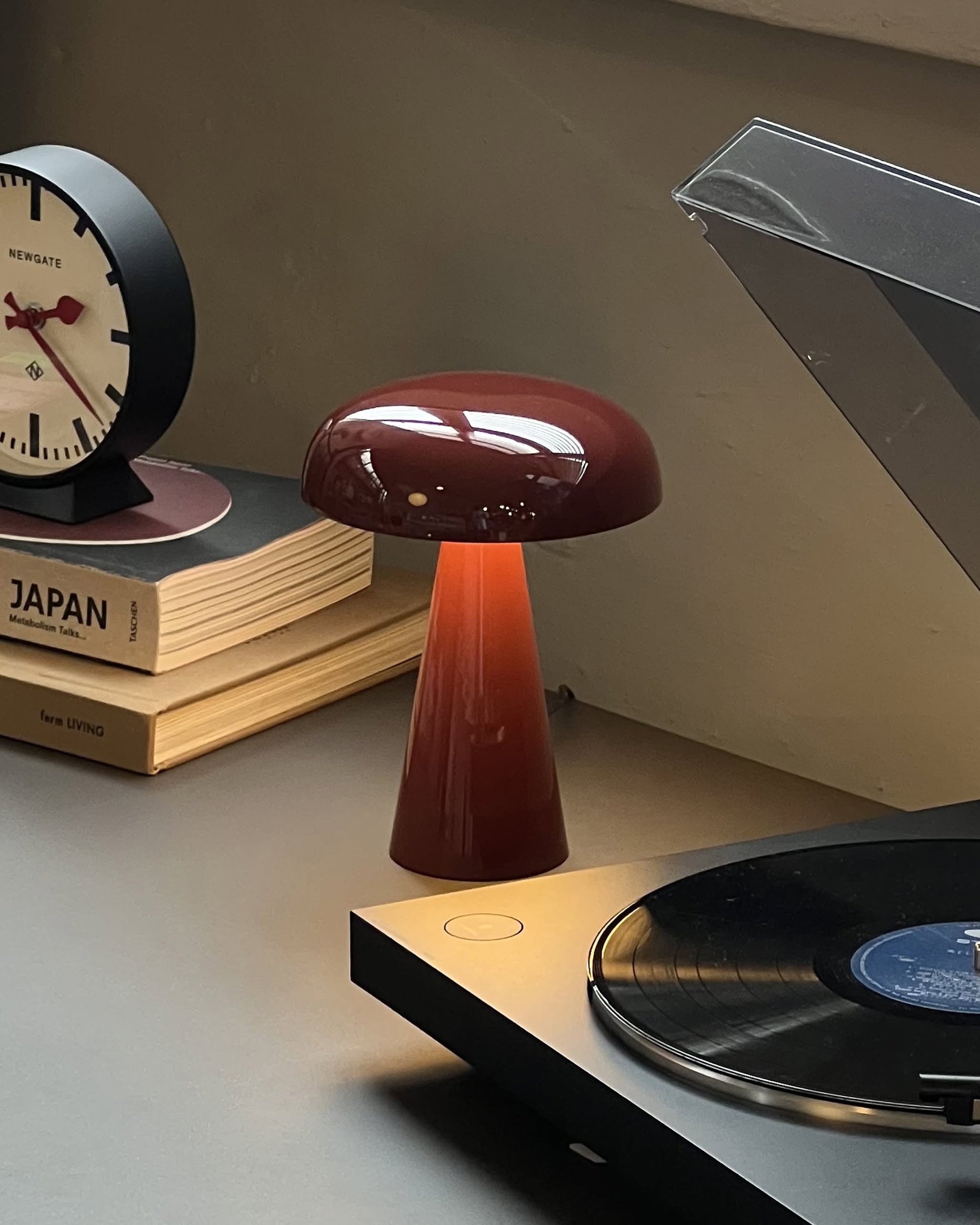 &Tradition Como SC53 Portable Table Lamp Red Brown