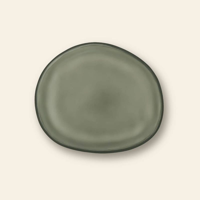 Urban Nature Culture Plate Recycled Glass Frost