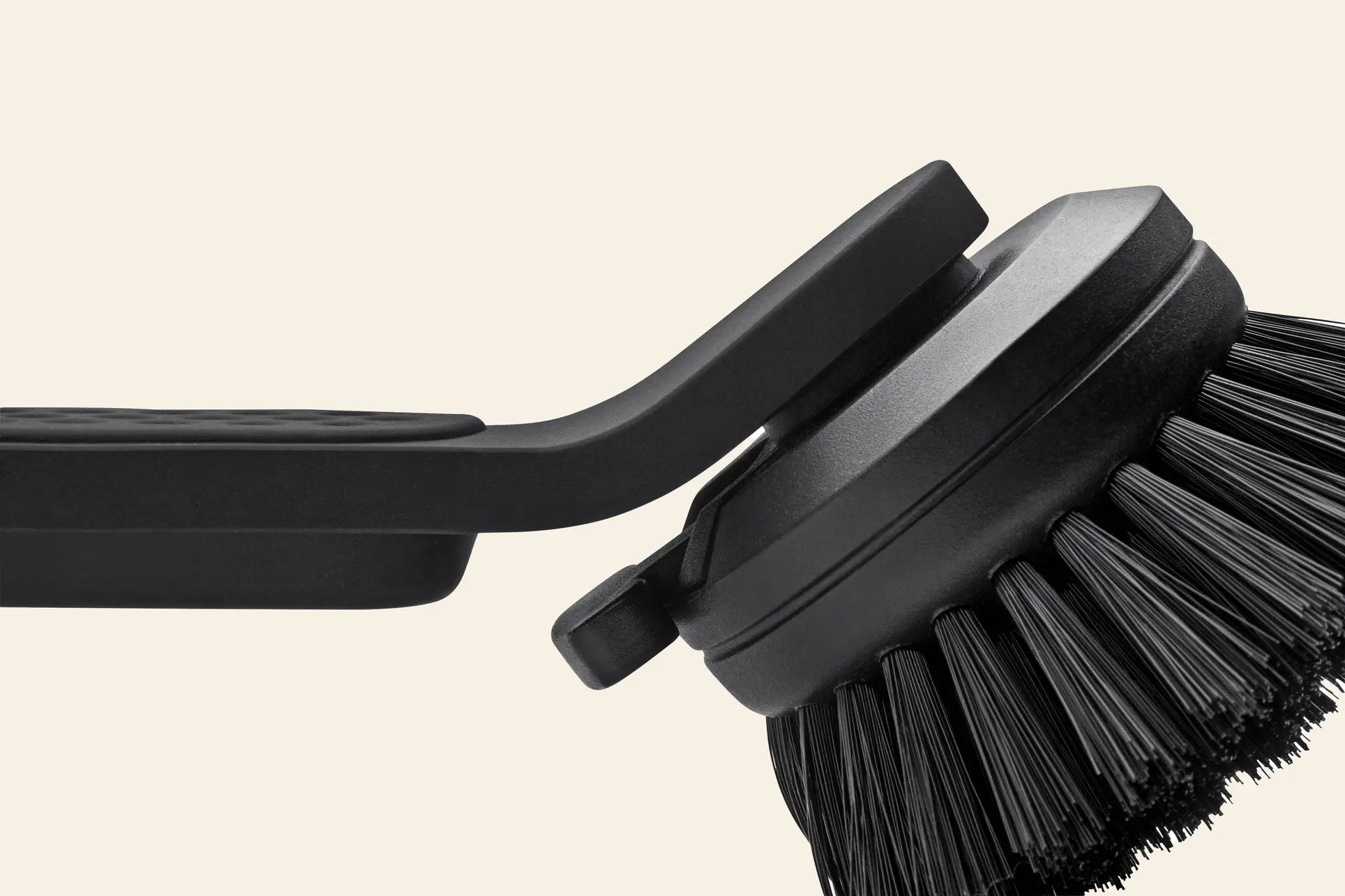 Close-up of the Vipp Vipp280 Dishwashing Brush by Vipp, showcasing its dense bristles, ergonomic handle, and replaceable brush head against a plain background—perfect for efficient kitchen cleaning.