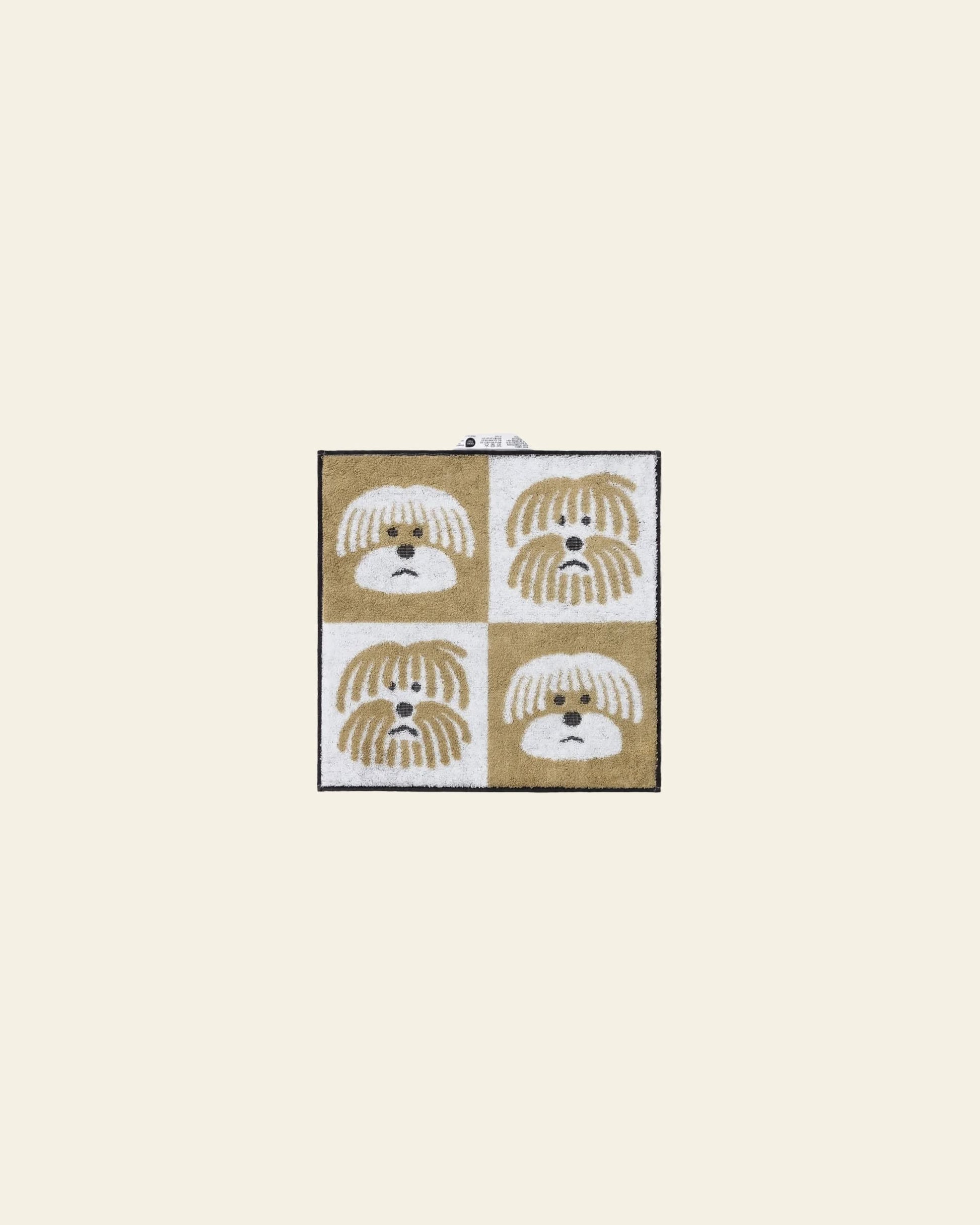 WARMGREY TAIL Fluffy Dog Hand Towel Beige