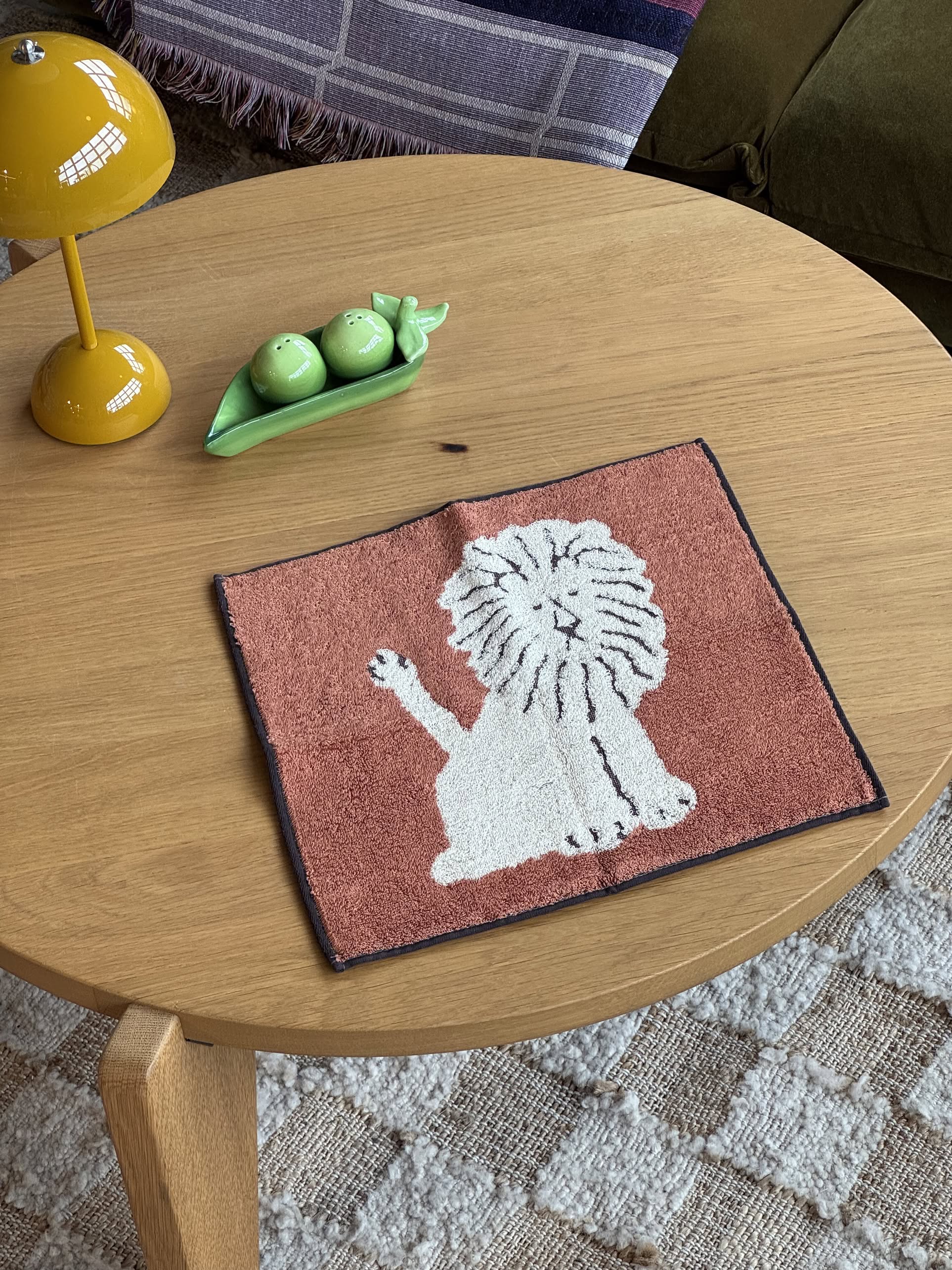 WARMGREY TAIL Lion Hand Towel Cream