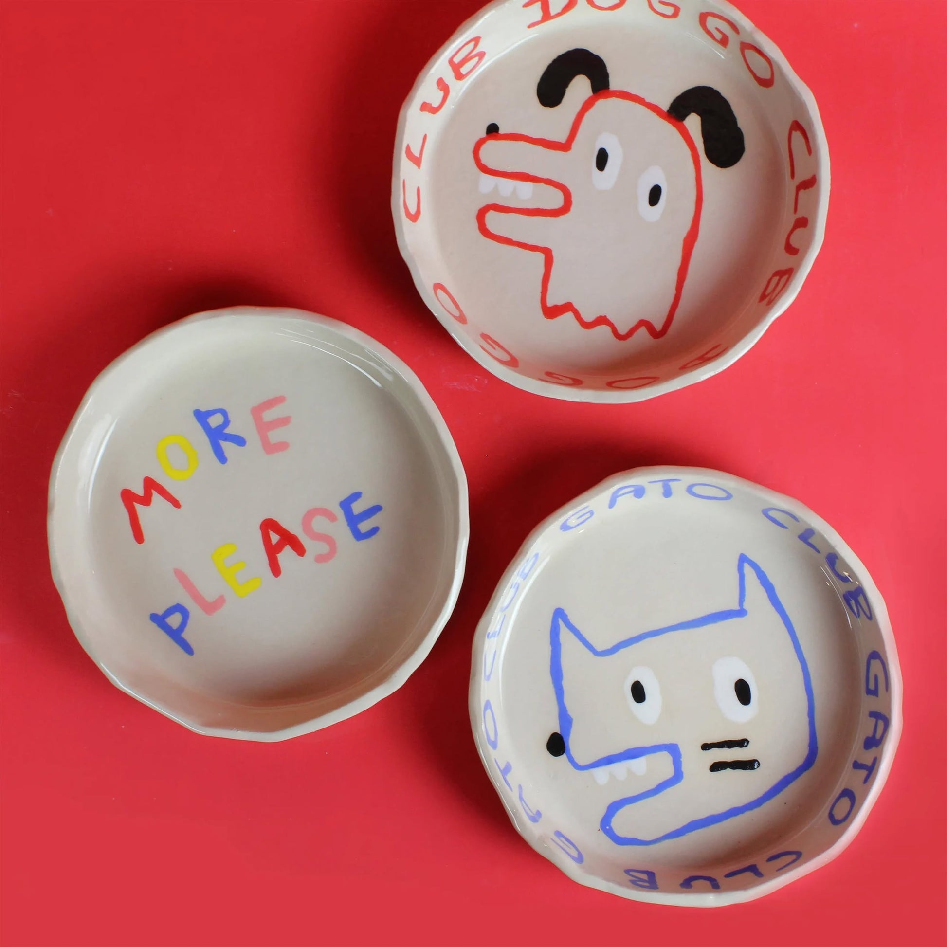 Wobbly Studio Gato Club Ti Chat Bowl