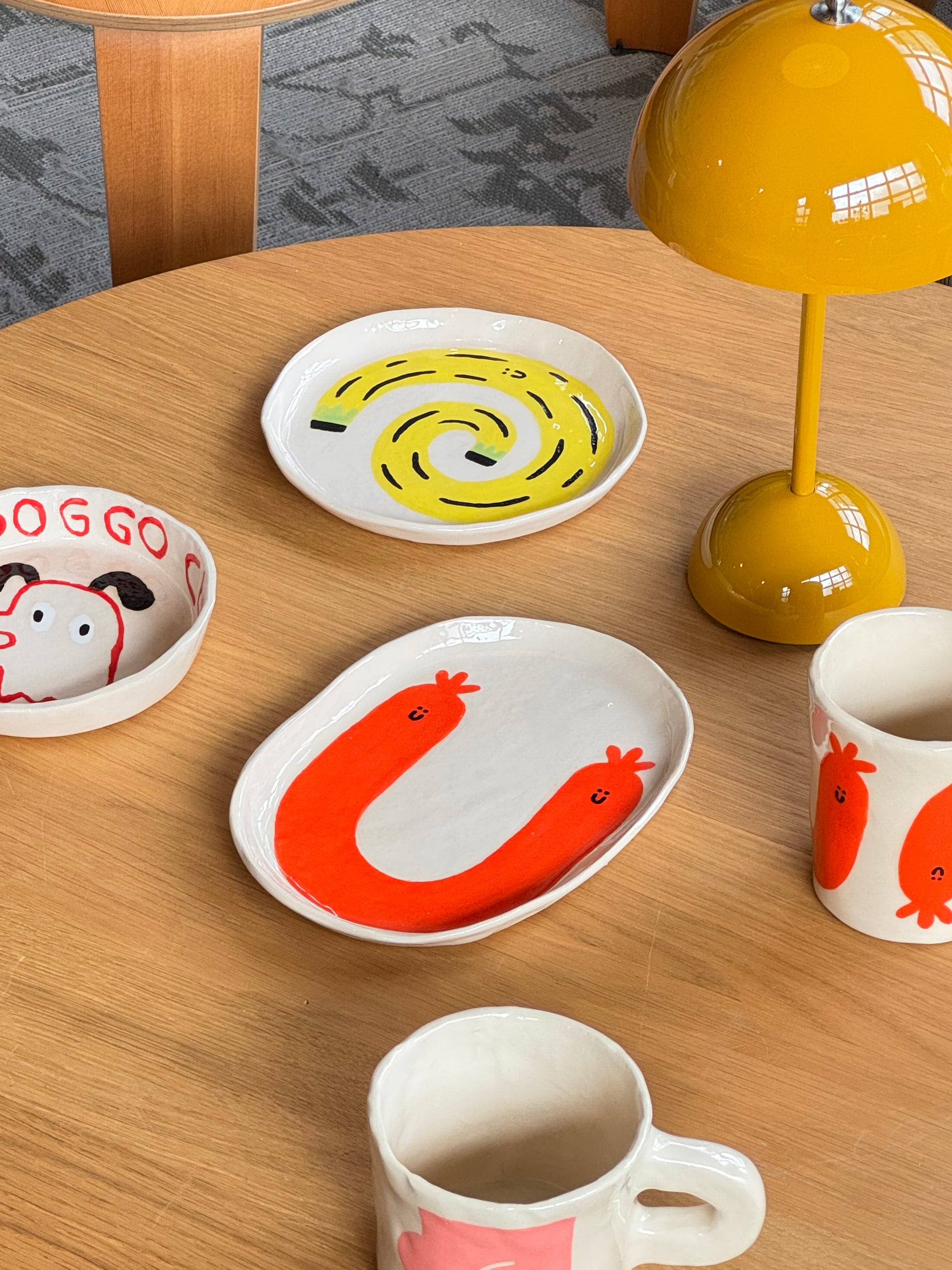 Wobbly Studio Happy Things Plate Happy Saucisse 4