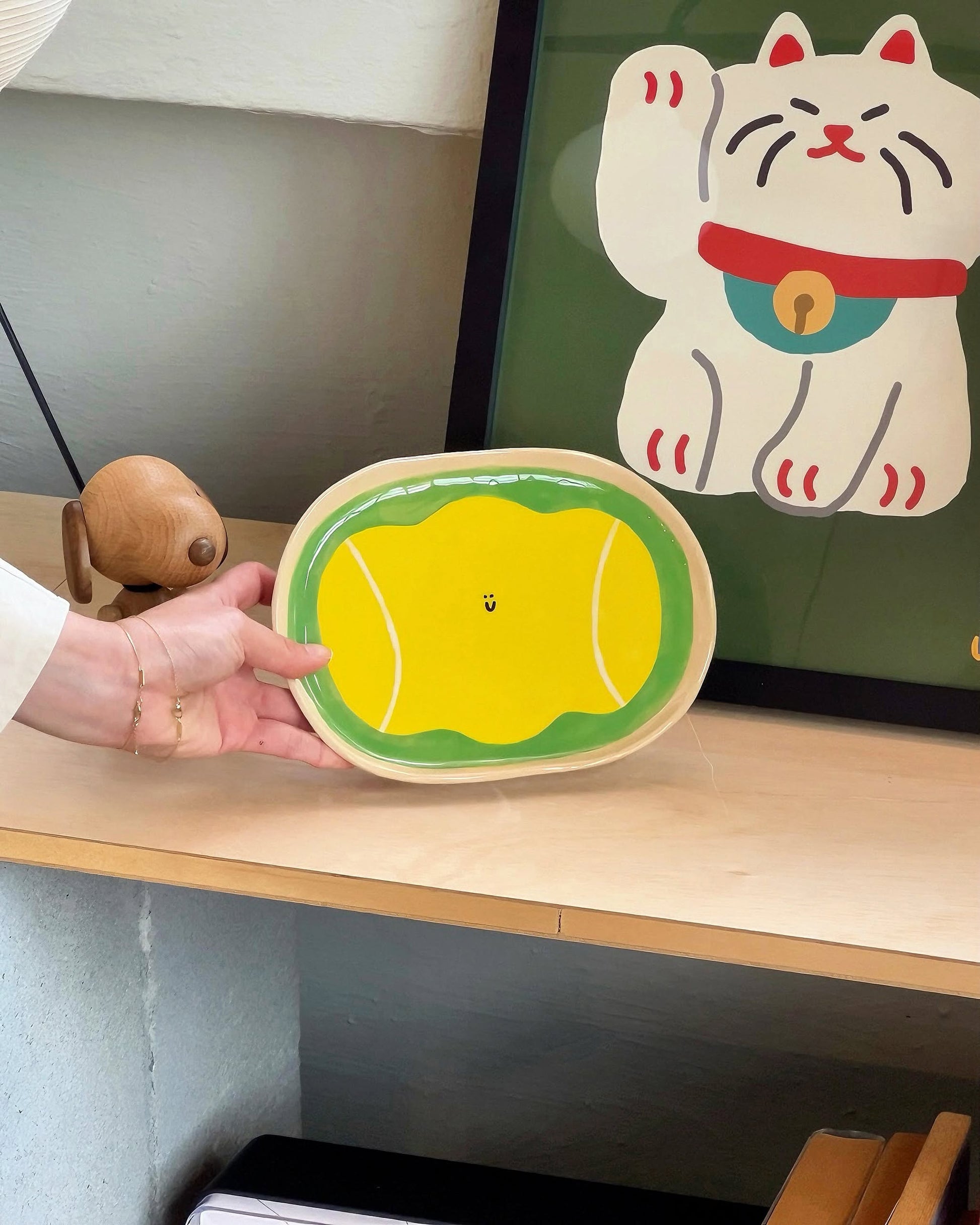 Wobbly Studio Happy Things Plate Tennis