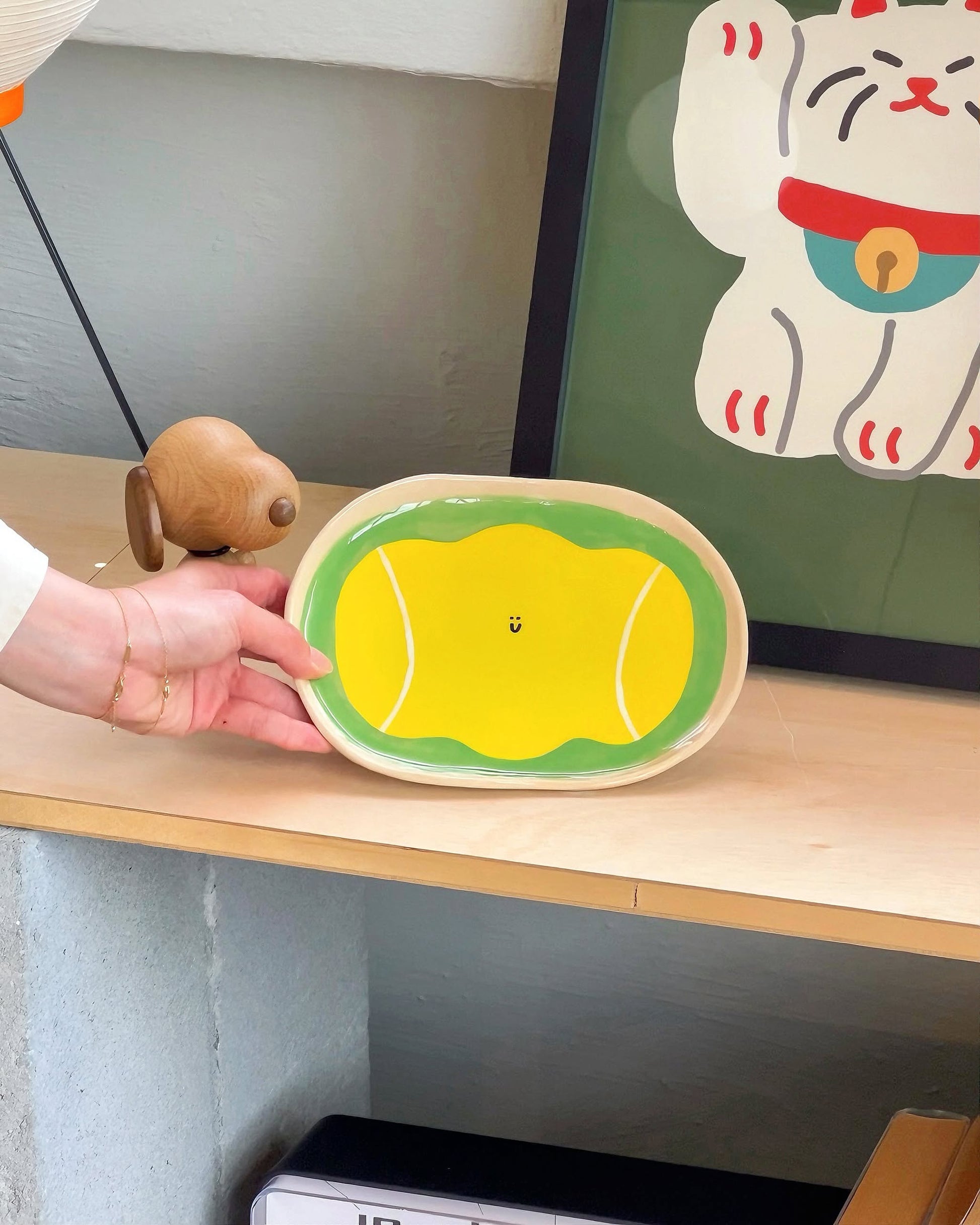 Wobbly Studio Happy Things Plate Tennis