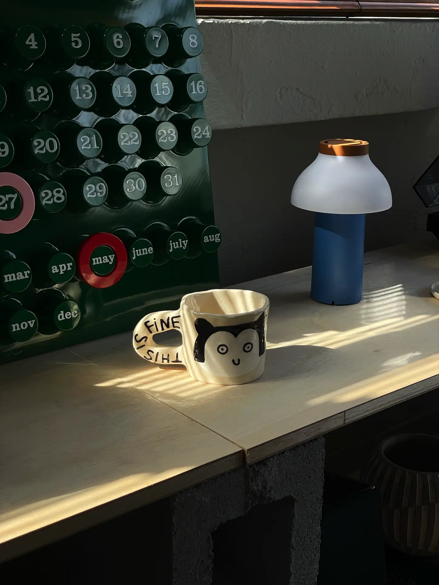Wobbly Studio This Is Fine Mug Black Natural 4