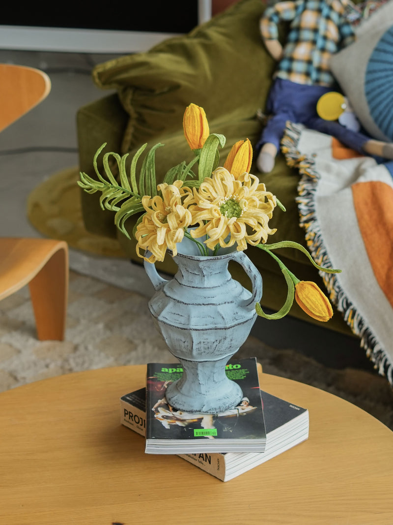Ah!GUGU  x Stacked Store Sunray in a Blue Moon - Handcrafted Flowers