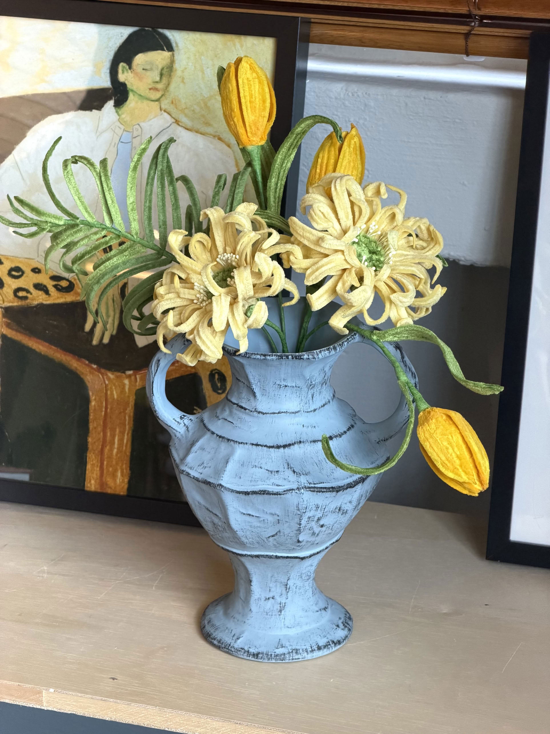 Ah!GUGU  x Stacked Store Sunray in a Blue Moon - Handcrafted Flowers