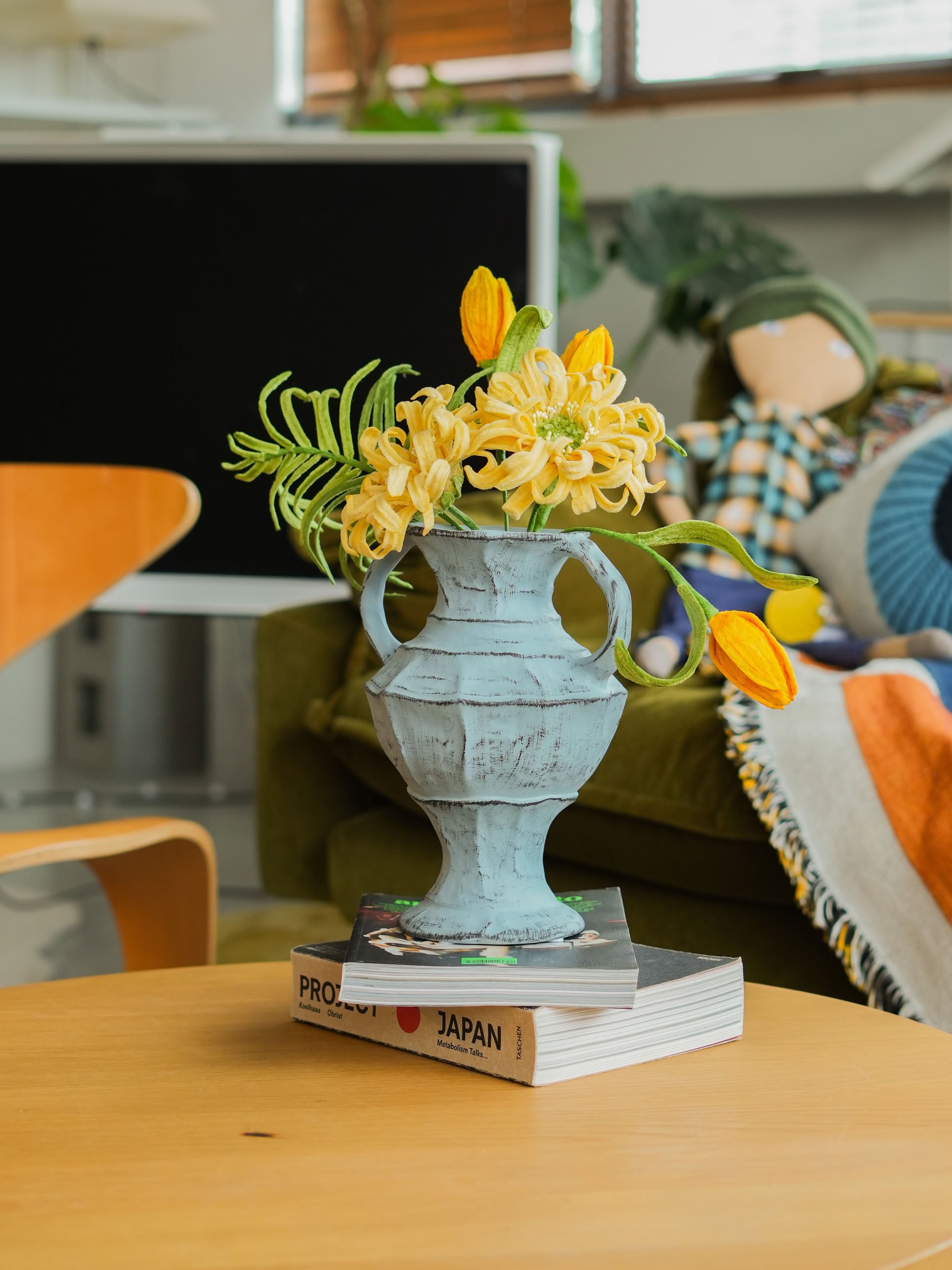 Ah!GUGU  x Stacked Store Sunray in a Blue Moon - Handcrafted Flowers