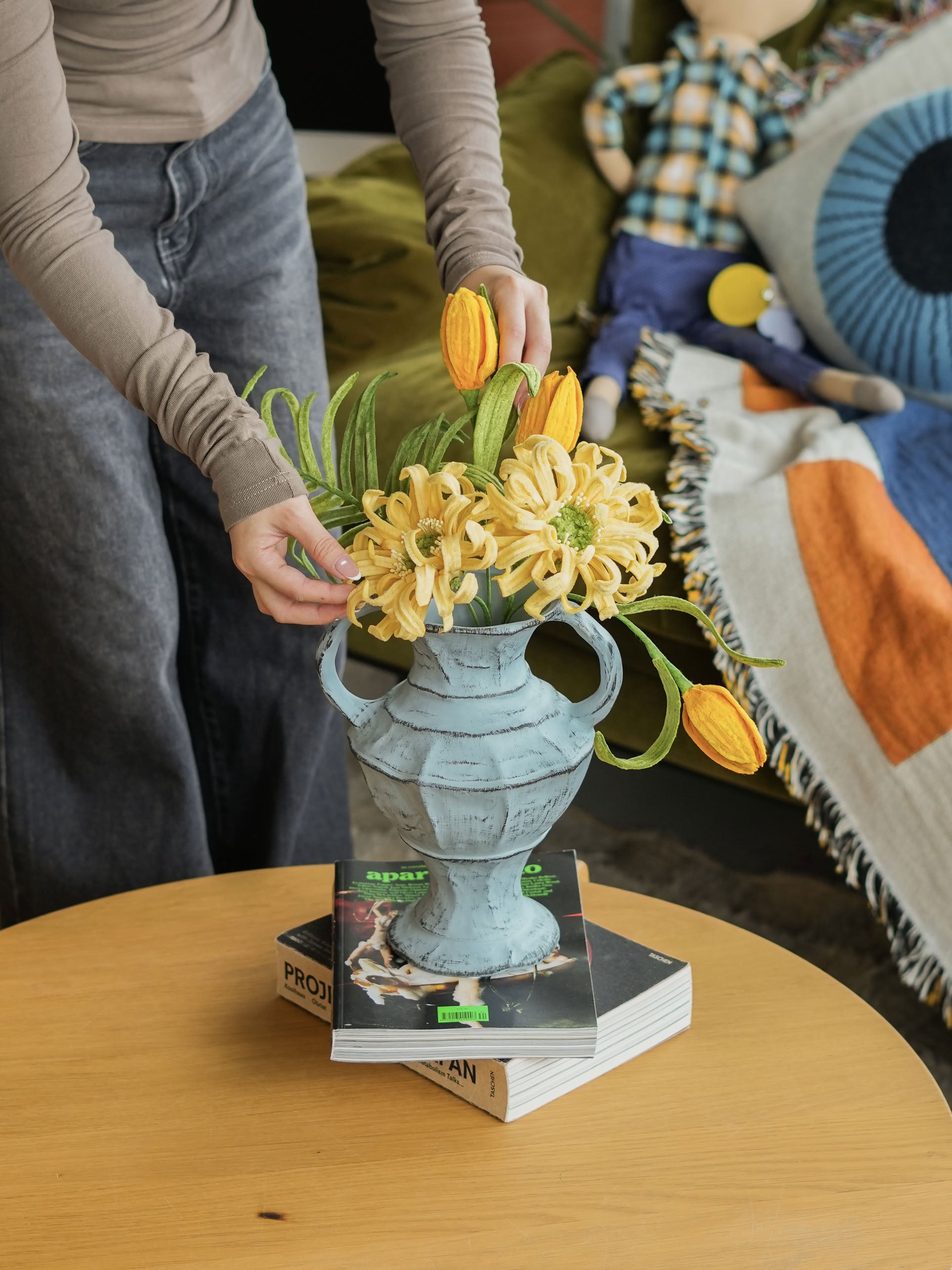 Ah!GUGU  x Stacked Store Sunray in a Blue Moon Handcrafted Flowers