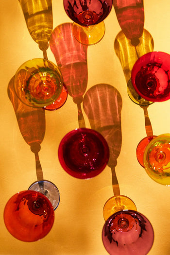 Anna + Nina Multicoloured Wine Glasses Set of 4 Multicolour