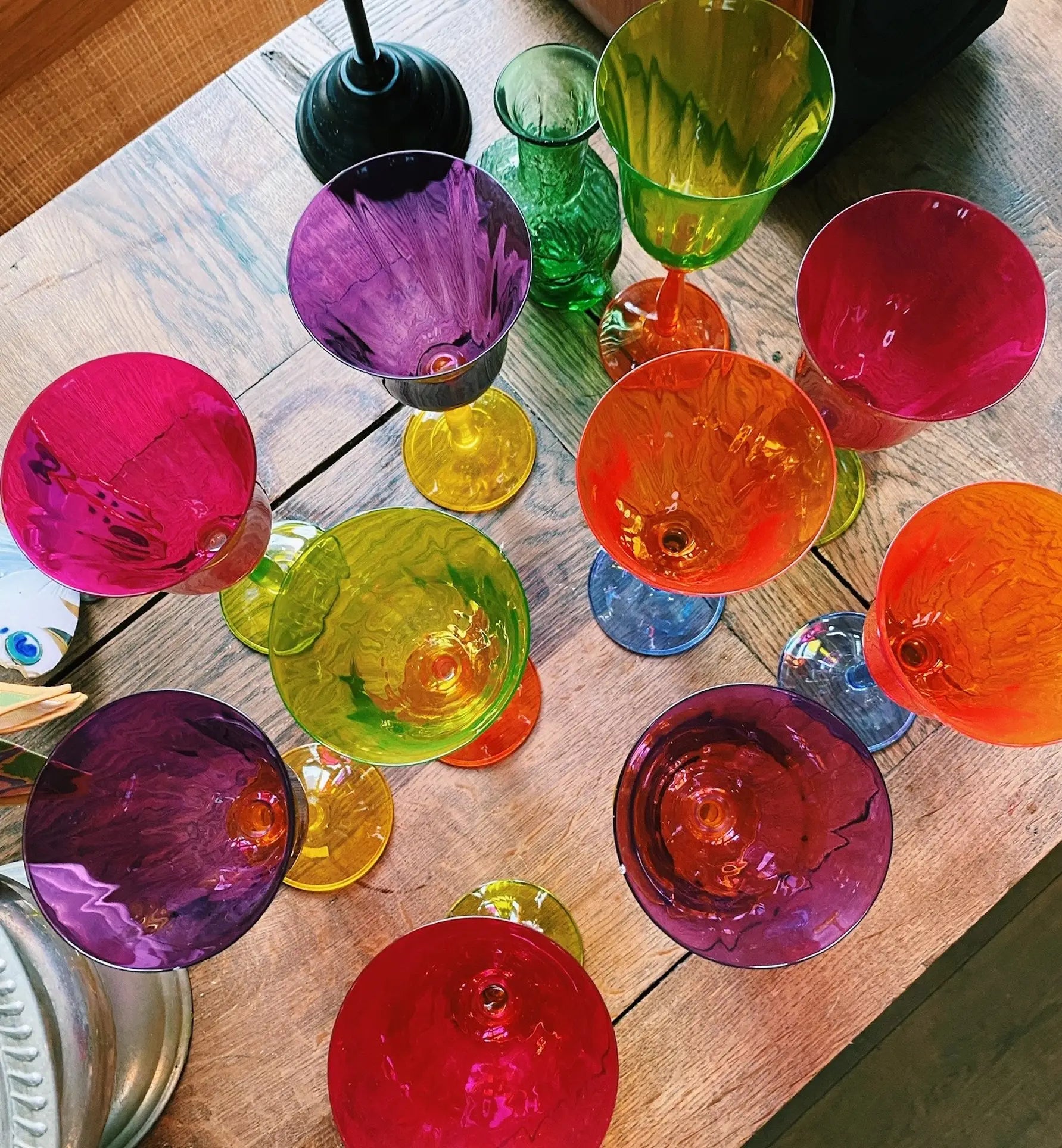 Anna + Nina Multicoloured Wine Glasses Set of 4 Multicolour