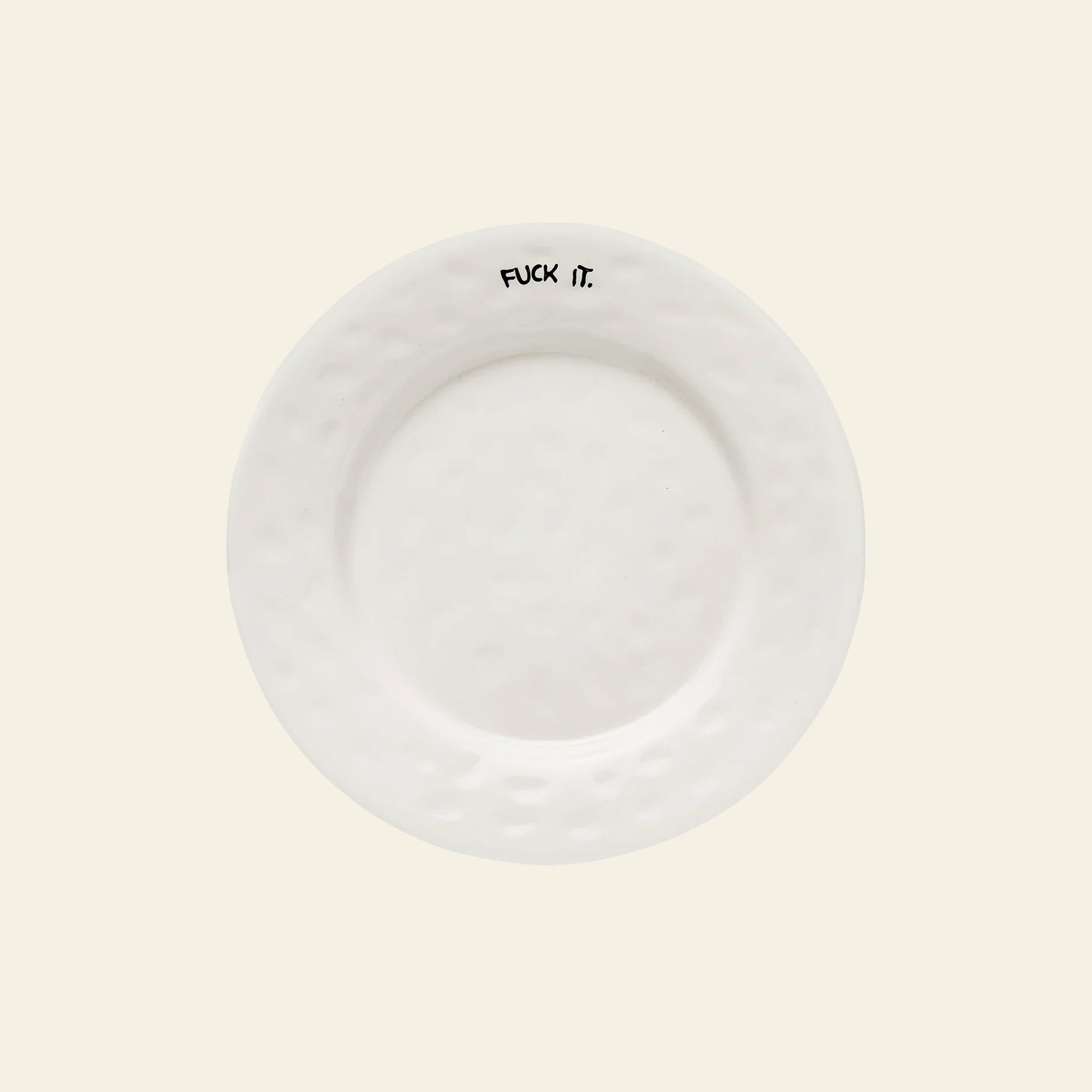 Anna + Nina Fuck It Breakfast Plate White