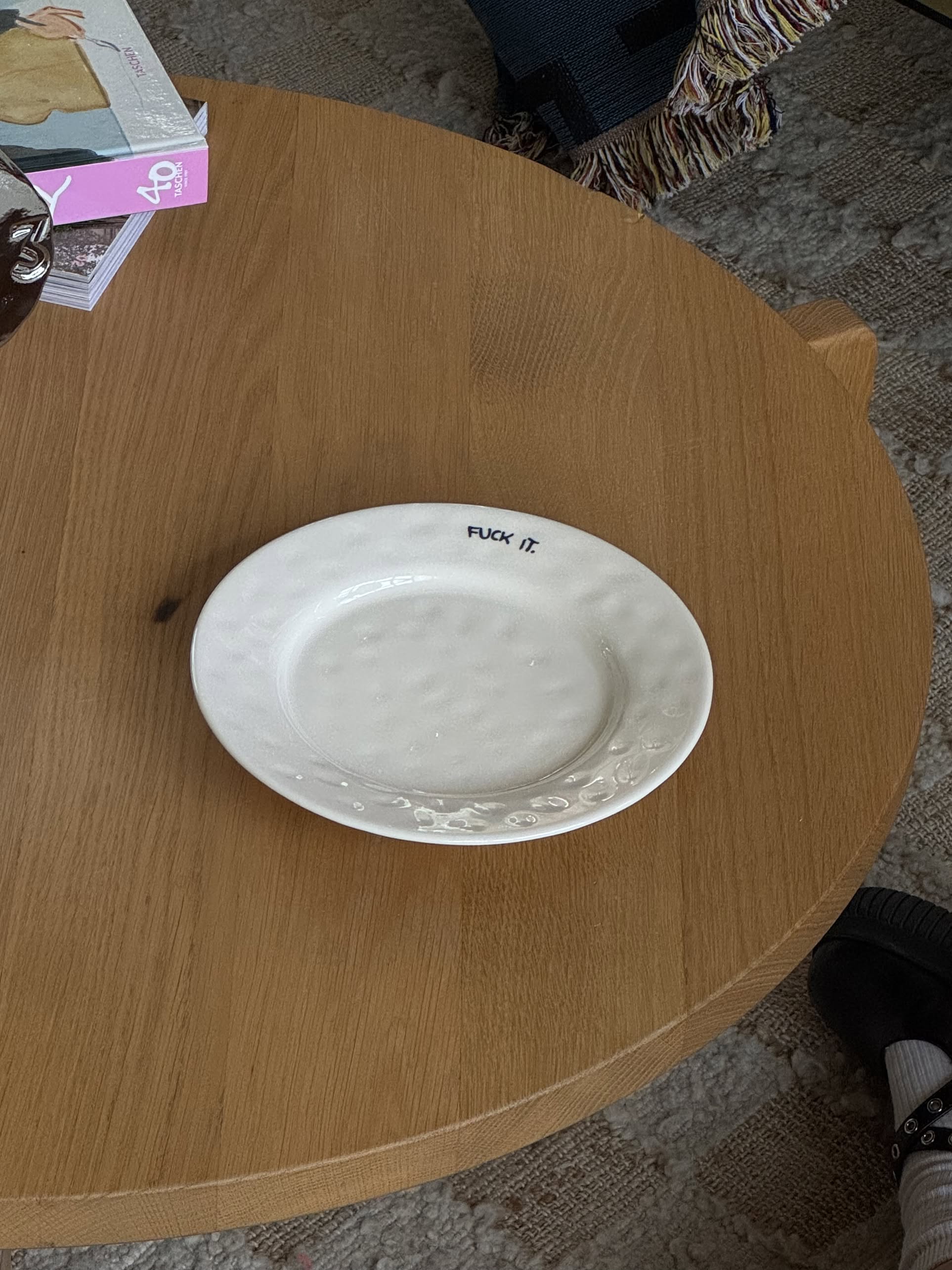 Anna + Nina Fuck It Breakfast Plate - White
