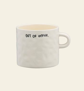 Anna + Nina Out of Office Mug White