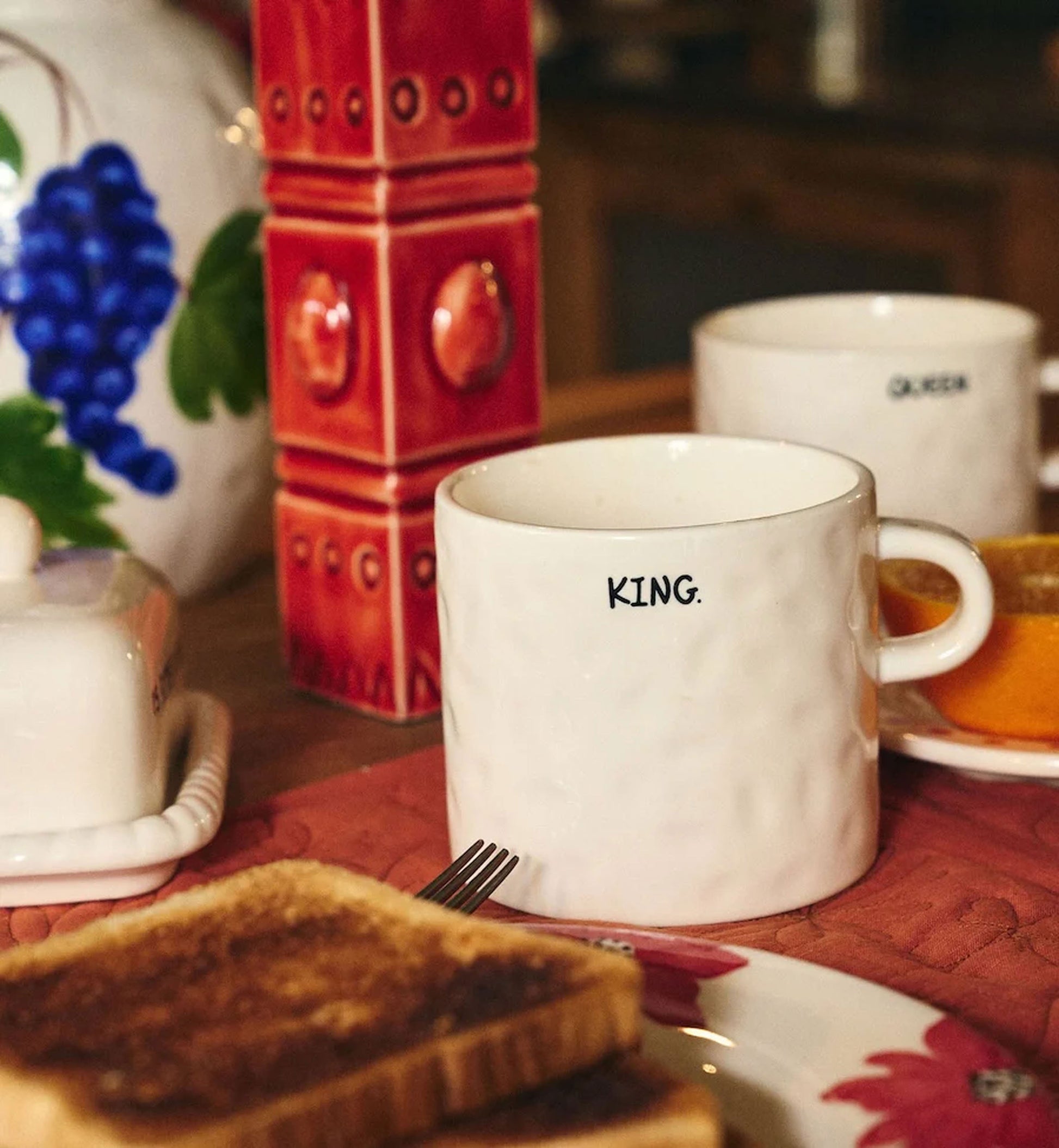 Anna + Nina Royal Tea Mug Set of 2 White