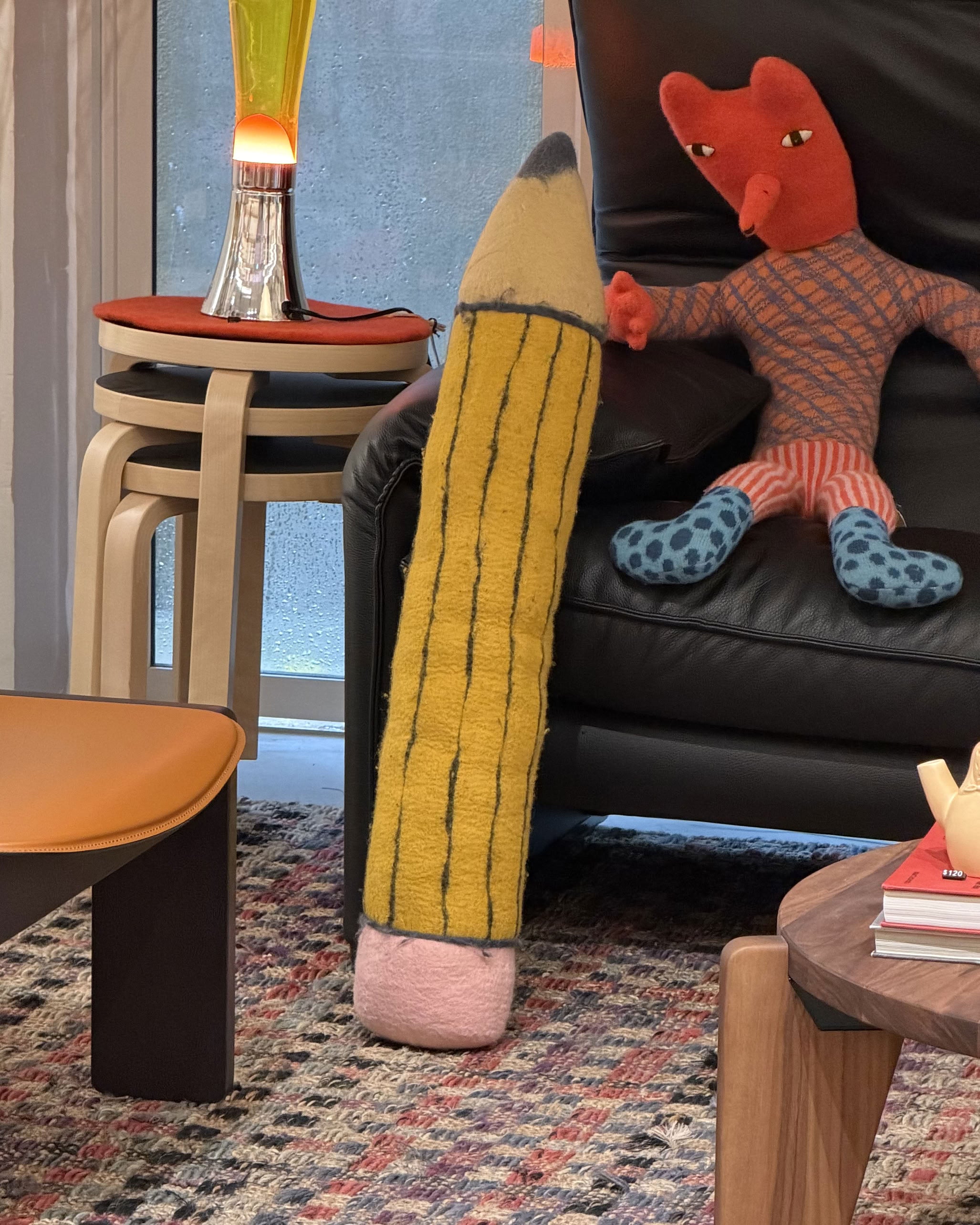 Aveva Design Pencil Cushion - Ochre