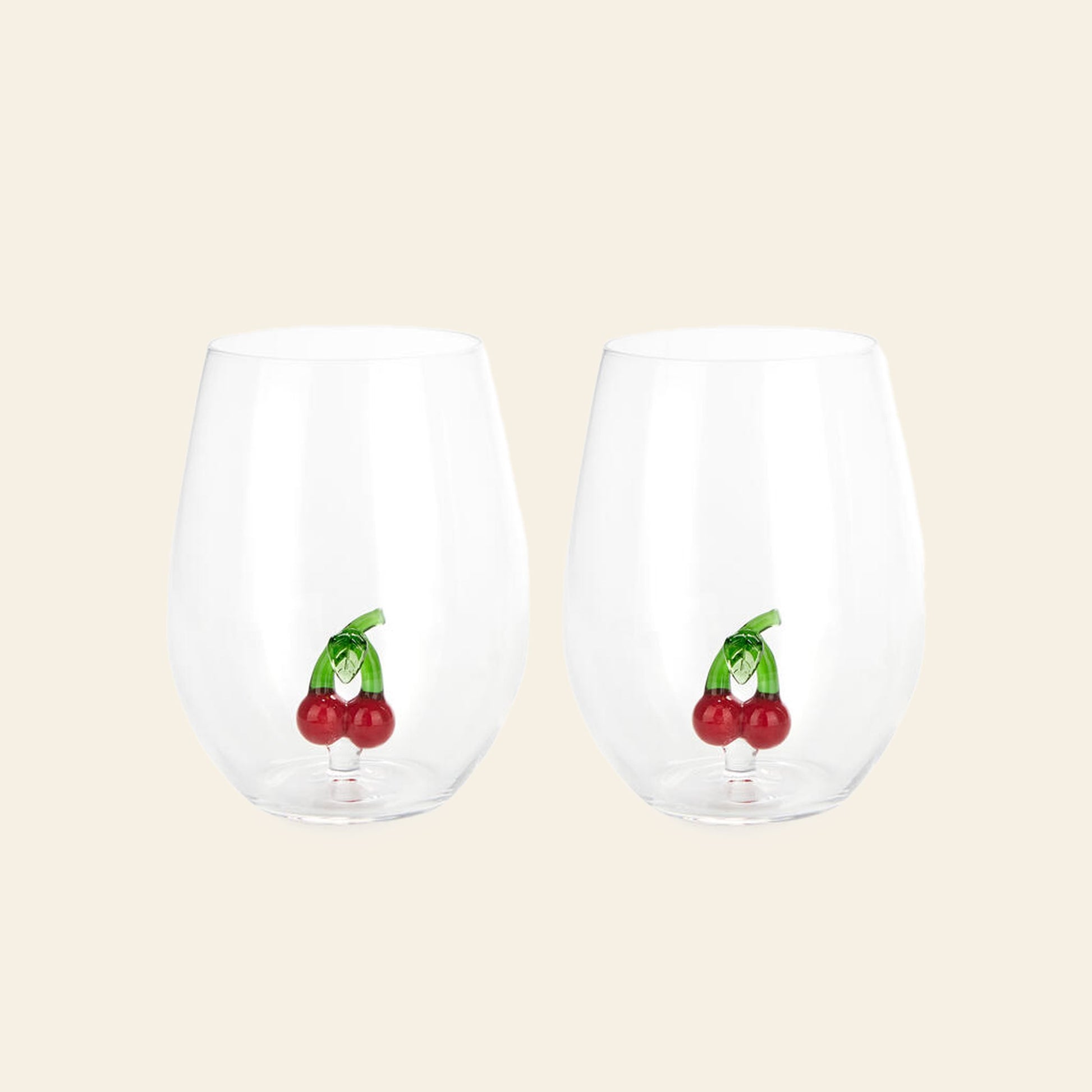 Balvi Botanical Cherry Drinking Glasses Set of 2