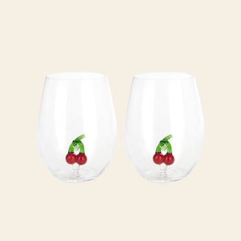 Balvi Botanical Cherry Drinking Glasses Set of 2