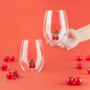 Balvi Botanical Cherry Drinking Glasses Set of 2