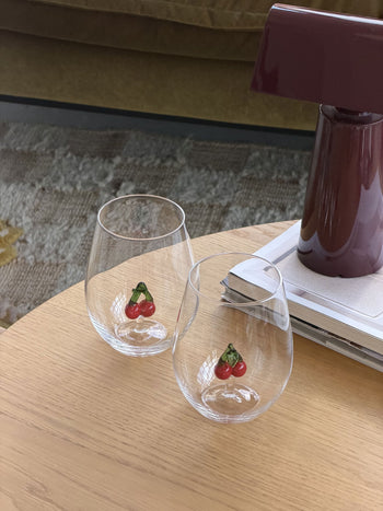 Balvi Botanical Cherry Drinking Glasses Set of 2