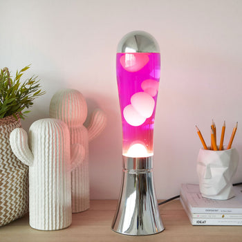 Balvi Magma Lava Lamp Silver/Pink