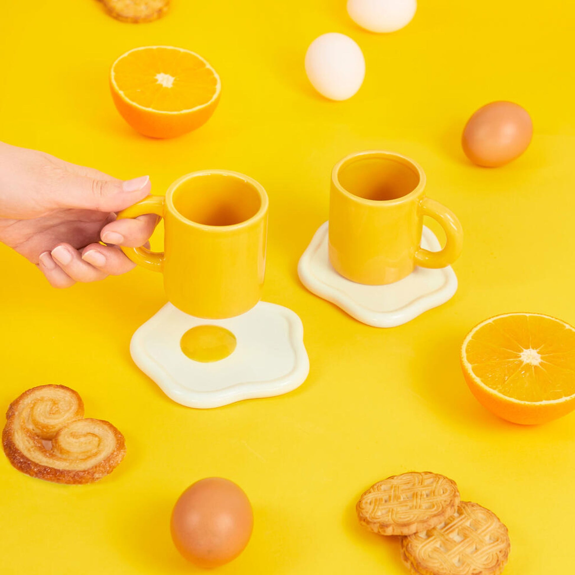 Balvi Sunny Side Up Coffee Cups Set