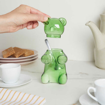 Balvi Yummy Bear Sugar Bowl Green