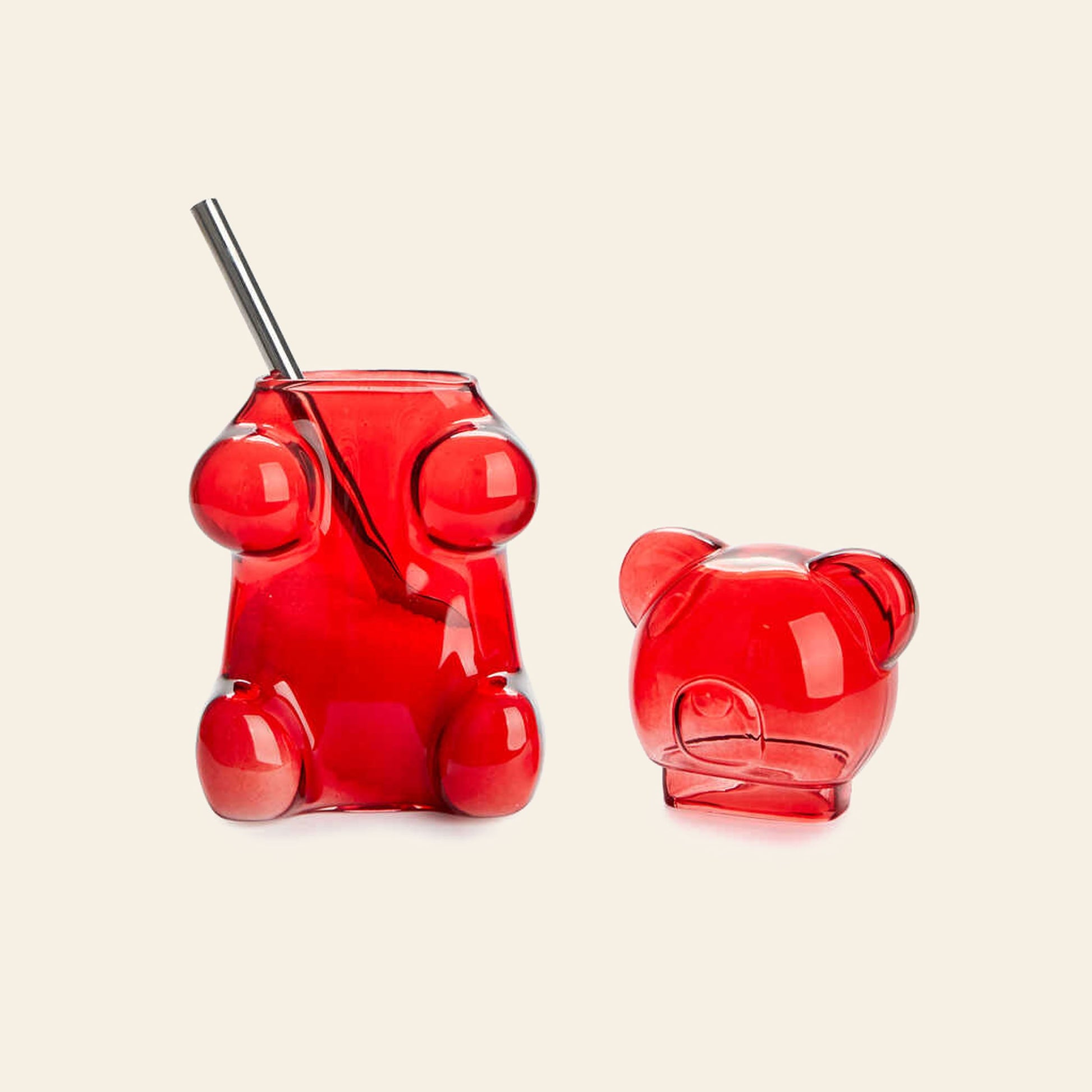 Balvi Yummy Bear Sugar Bowl Red
